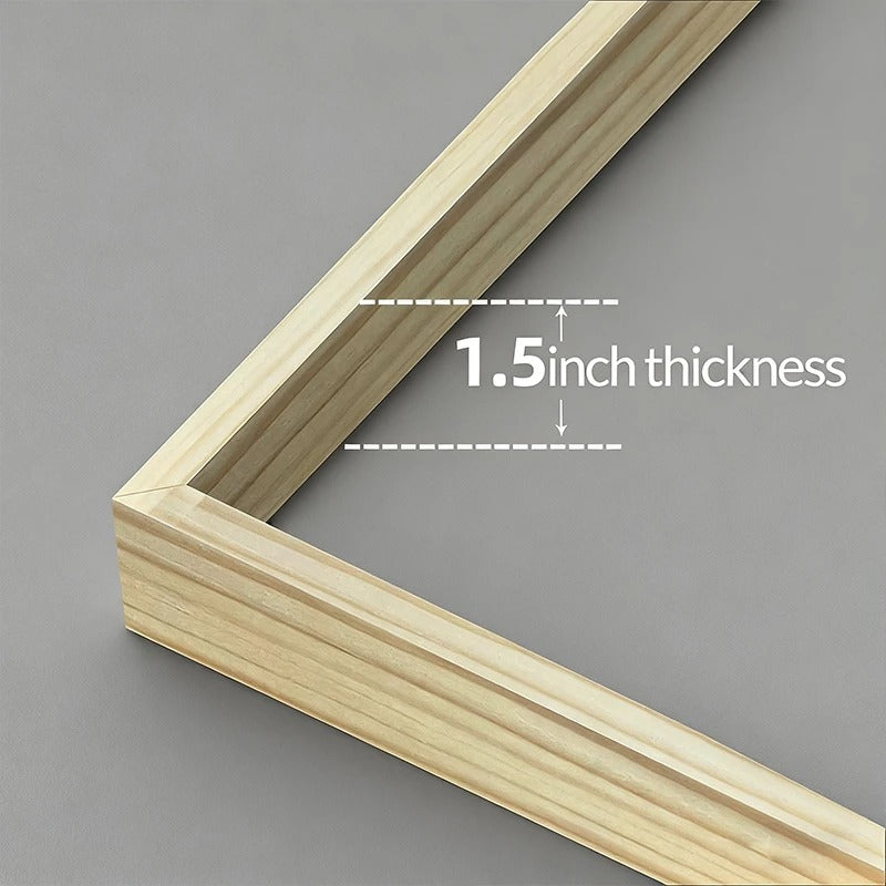 Photo printing at a 1.5-inch gallery wrap provides a premium, museum-quality finish. This solid construction ensures your custom prints are not only beautiful but also long-lasting. Whether you're creating personalized gifts or decorating your own home, the thick frame adds an impressive presence to your cherished keepsake