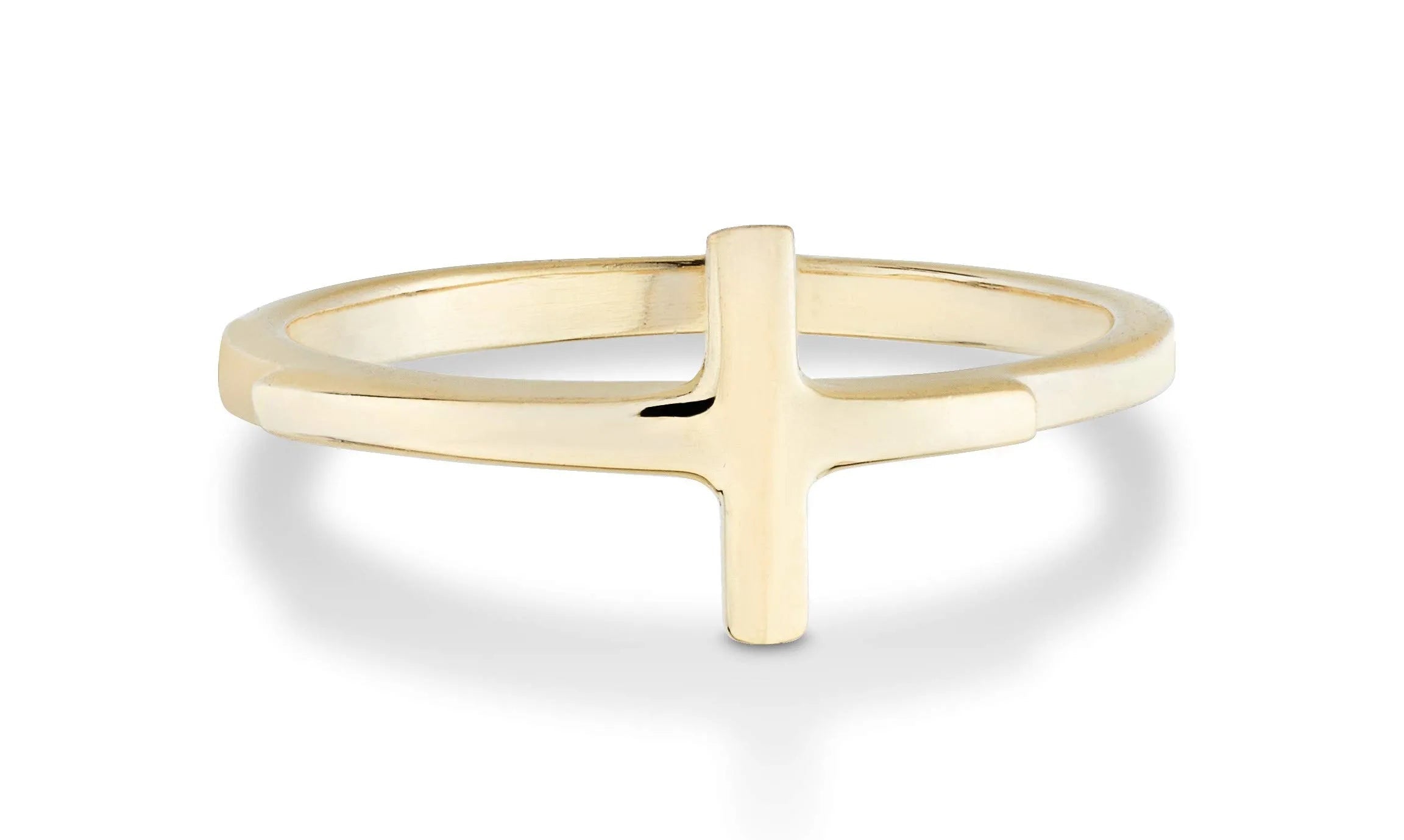 925 Sterling Silver Sideways Cross Open Adjustable Ring Christian Faith Jewelry For Women PrintToucan - PrintToucanRingsRING-CROSS-925-SLV