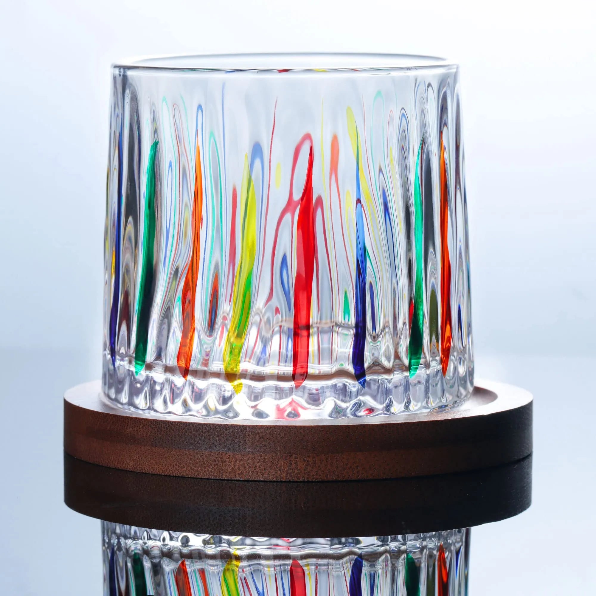 Colored Glass 270ml Glass Valentine Rotating Color Contrast Whiskey Cup USA Made PrintToucan