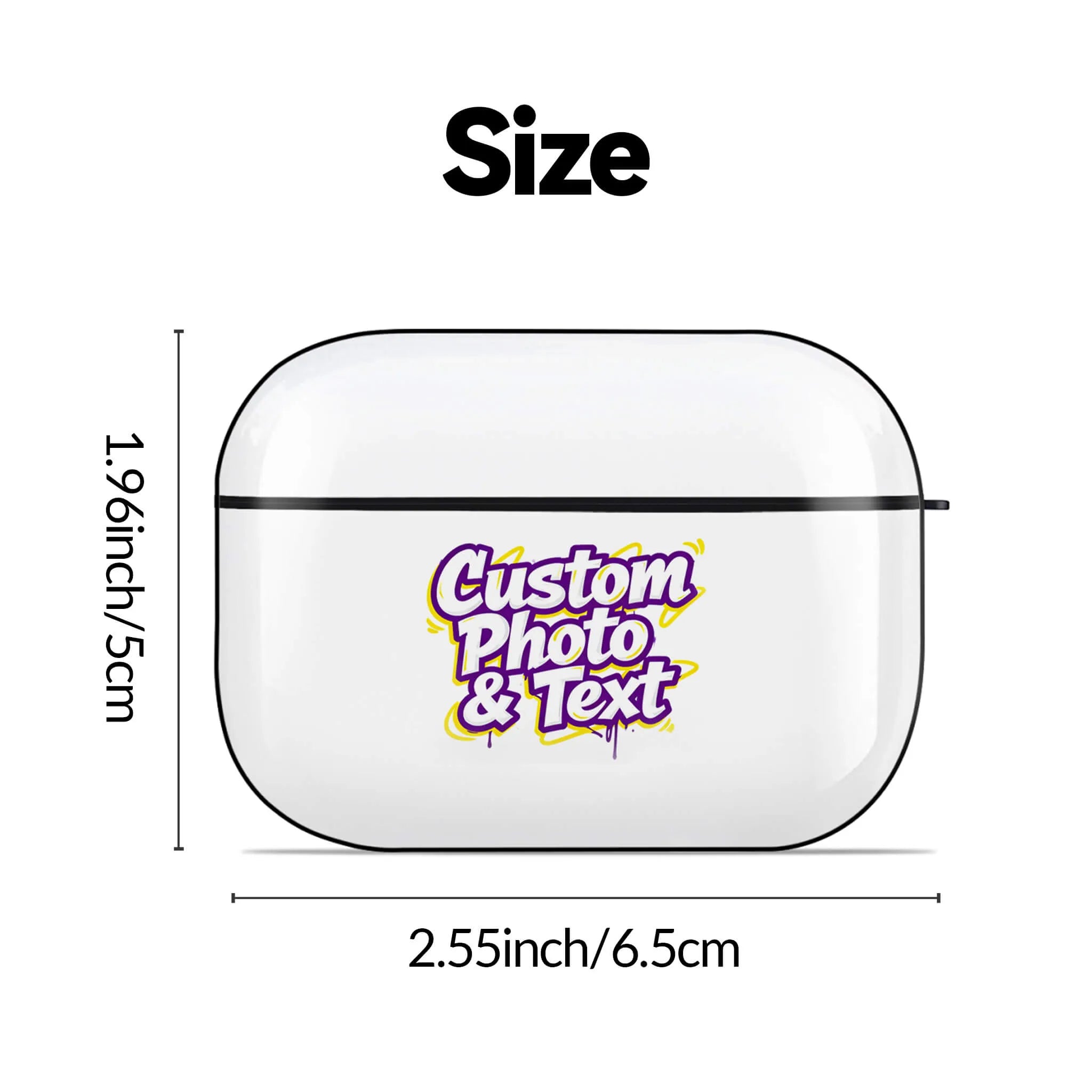 Custom AirPods Pro Cases Shell Black Valentine’s Day Polycarbonate Personalized Photo Text Protective Case PrintToucan