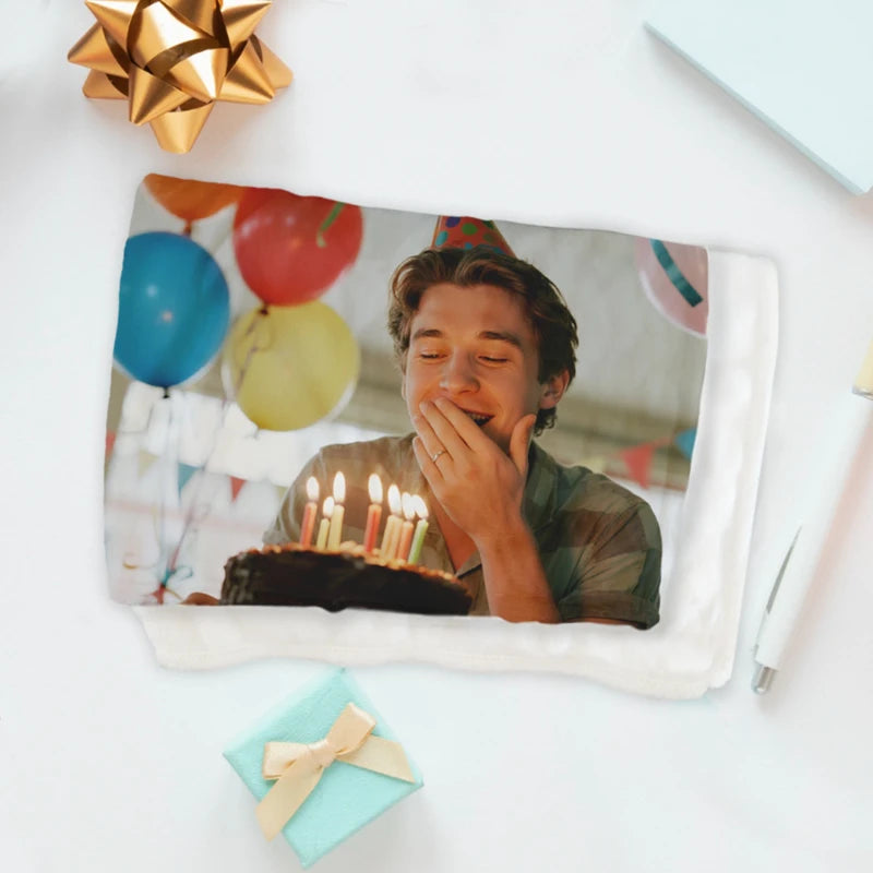 Custom Blankets Flannel with Your Photo for Birthday Gift PrintToucan