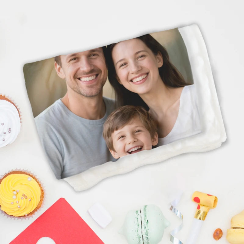 Custom Blankets Flannel with Your Photo for Family Moments PrintToucan