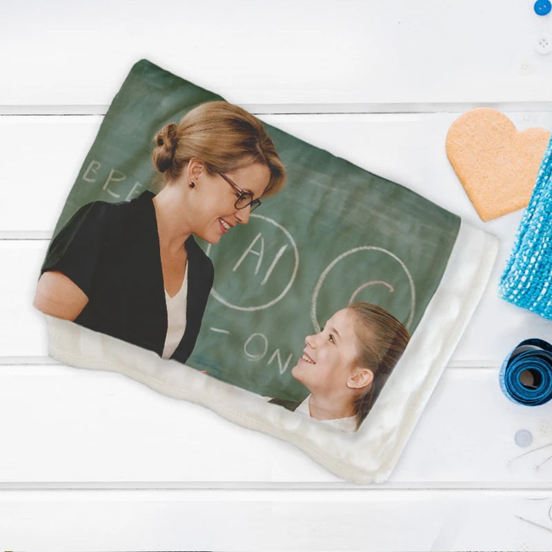 Custom Blankets Flannel with Your Photo for Teacher Gift PrintToucan