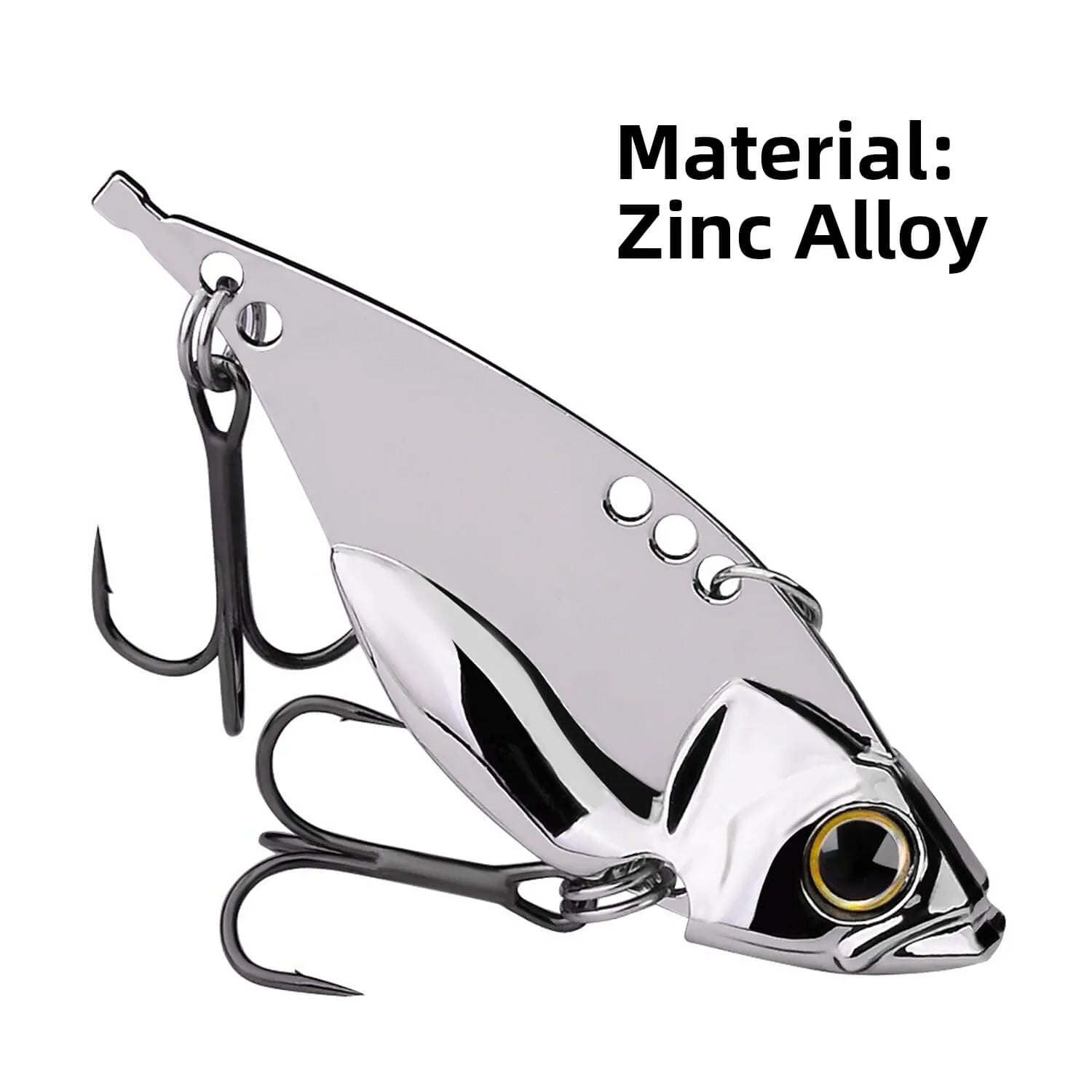 Custom Sinking Zinc Alloy VIB Fishing Lure with Sharp Treble Hooks – Personalized Text Valentine’s Day Fishing Gift for Anglers | PrintToucan