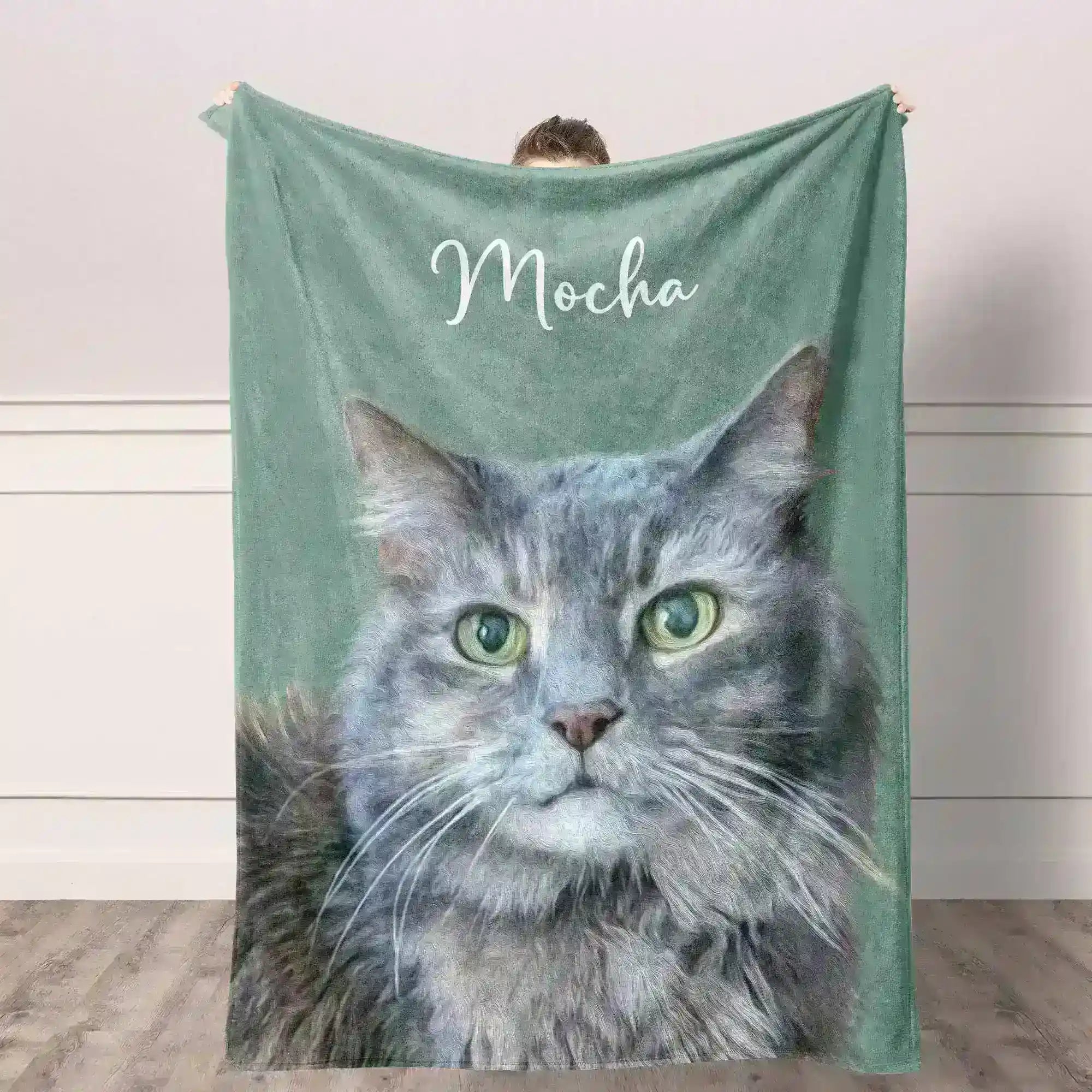 Custom Flannel Blankets with Pet Photo & Name - Personalized Cozy Gift PrintToucan