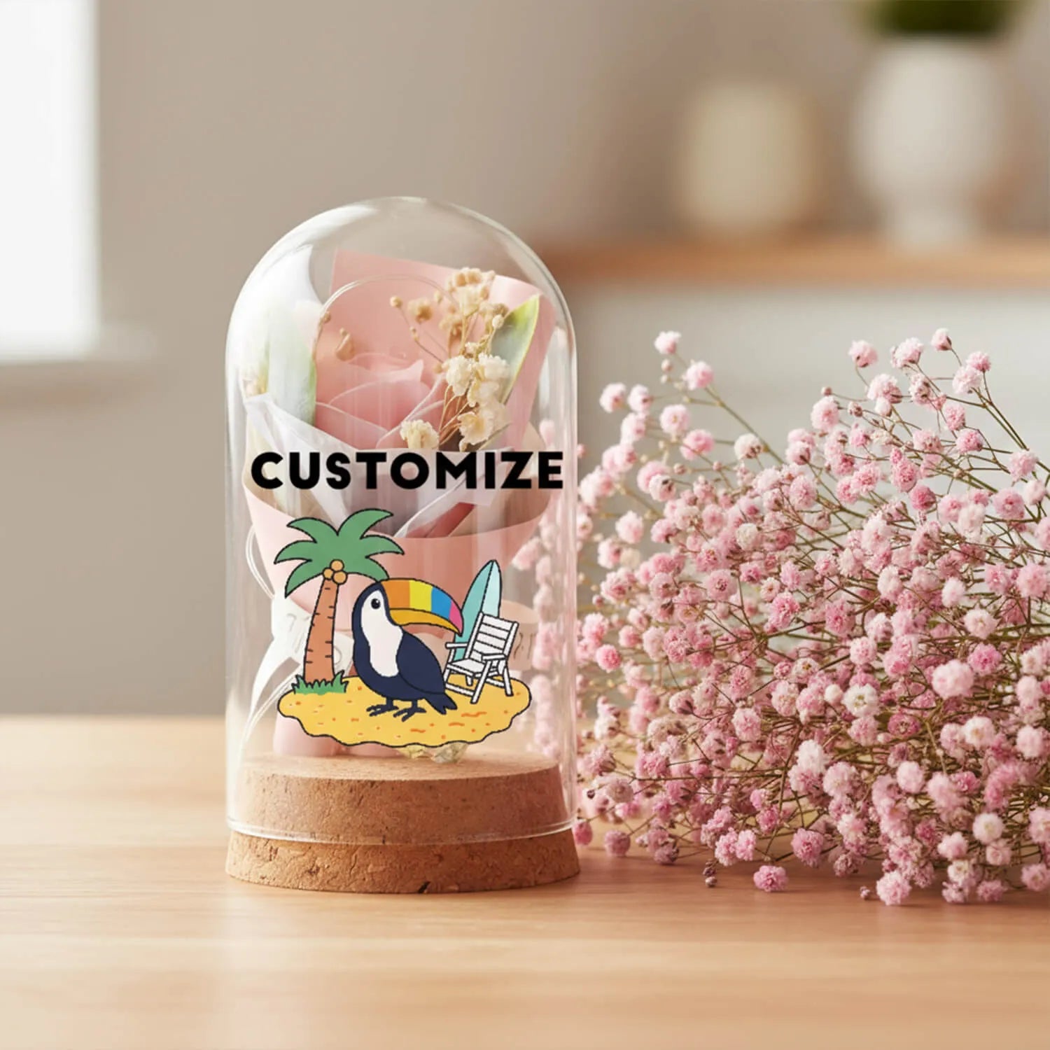 Bolsas personalizadas, bolsas de lona, ​​fotos, impresión de boda, tucán