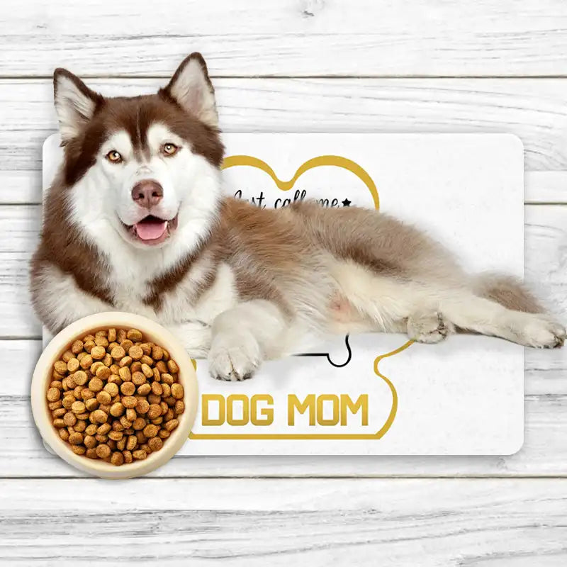 Personalized dog food mat by PrintToucan - Waterproof custom feeding mat with breed-specific designs