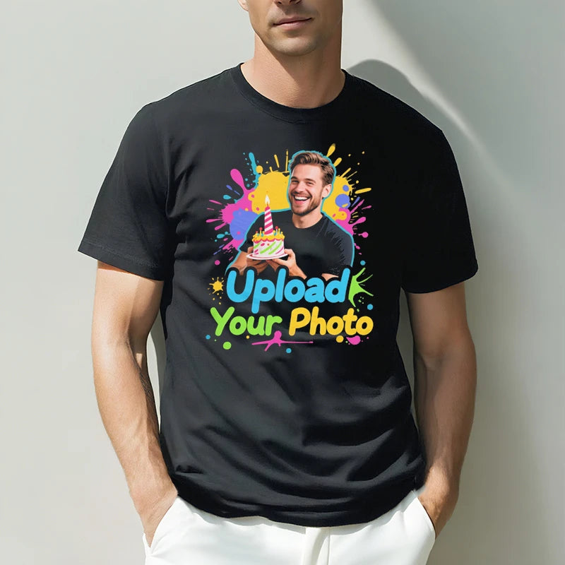 Custom Tee 230g Cotton Photo Upload Birthday PrintToucan
