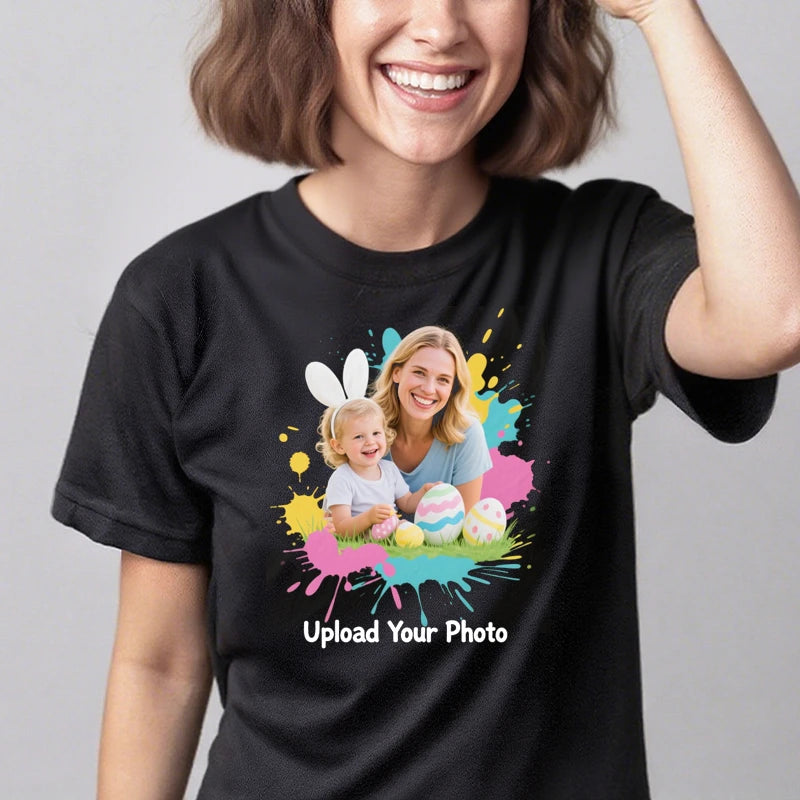 CustomTee 230g cotton short sleeve Photo Upload Easter PrintToucan