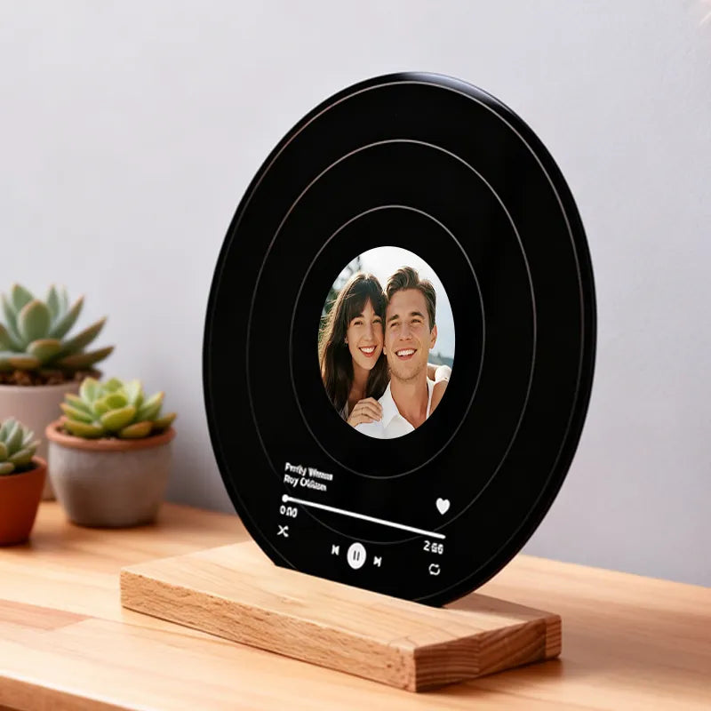 Custom Vinyl Record Ornament Photo & Song Acrylic | Holiday Gift | Vinyl Record With Photo | Made in USA | PrintToucan