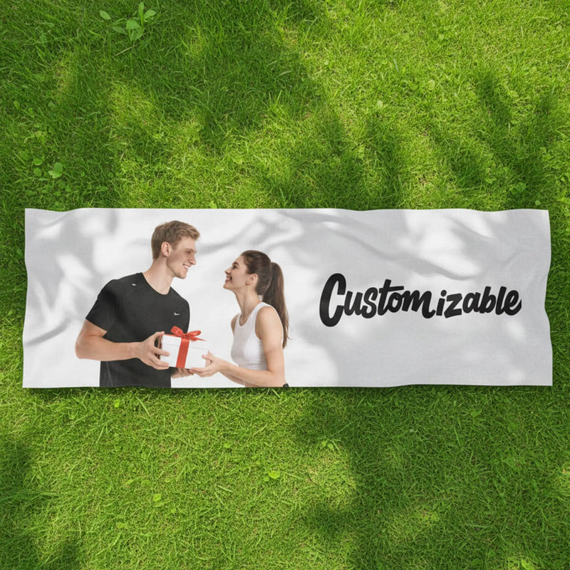 Custom Yaga Mat Valentine’s Day Microfiber Personalized Image Text Yaga Mat PrintToucan