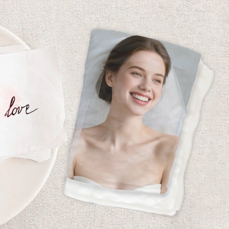 Custom Blankets Flannel with Your Photo for Wedding Memories PrintToucan