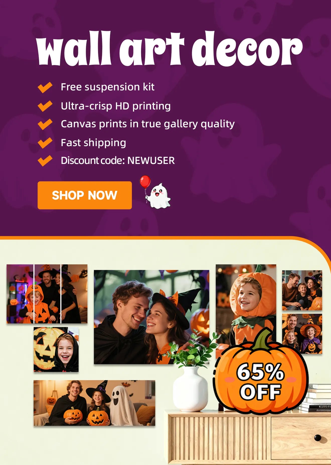 PrintToucan Halloween Wall Art Decor for Home