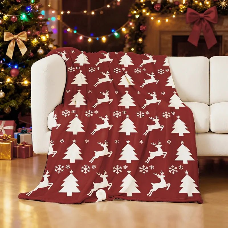 Blanket 350g Flannel Christmas Theme Cozy Home Winter Thick American Made PrintToucan - PrintToucanBlankets150cm x 200cm/60"x80"
