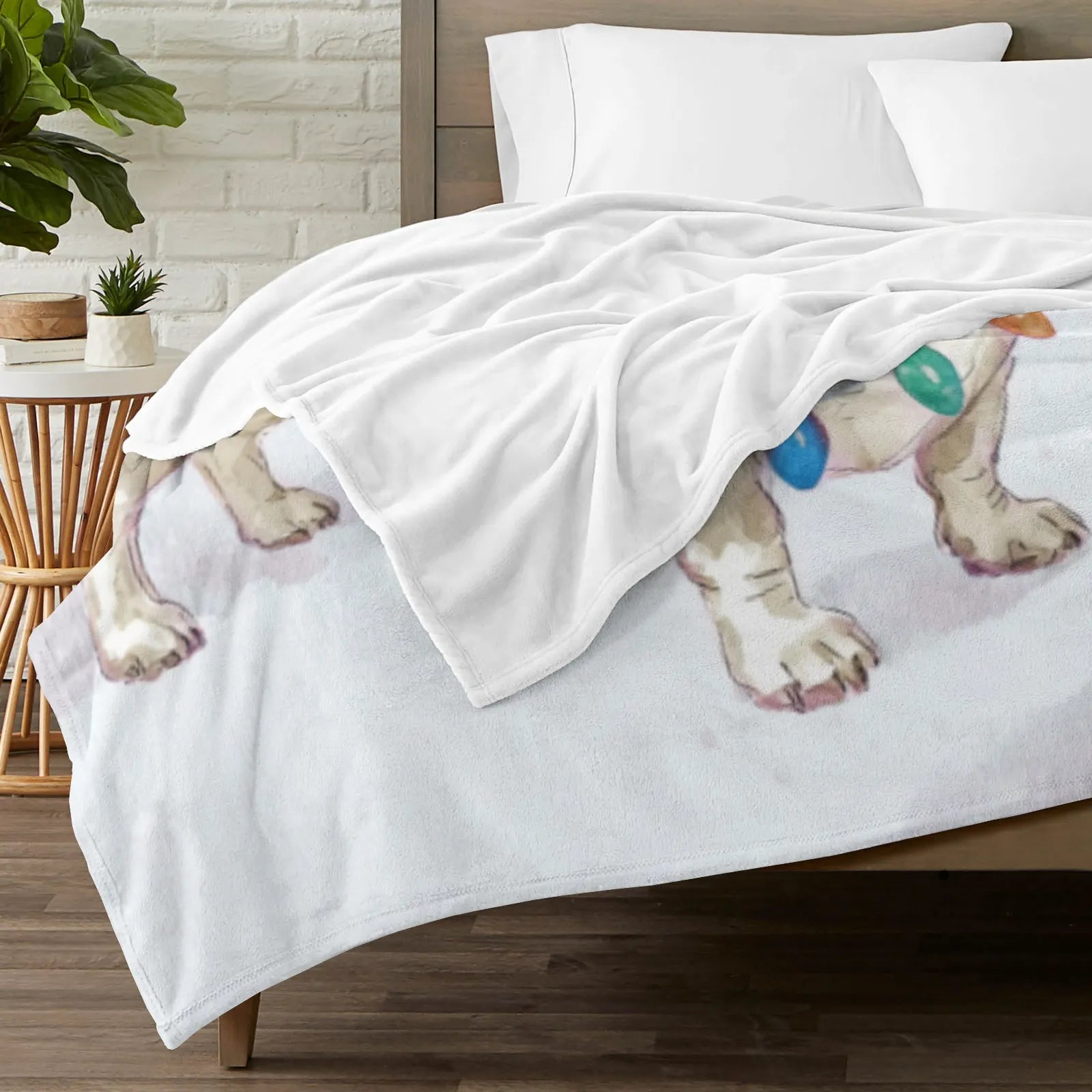 Blankets 1150g Flannel Christmas Dachshund Snow Scene Holiday Decor Weighted Blanket Baby Blanket PrintToucan - PrintToucanChrismas Gift150cm x 200cm/60"x80"