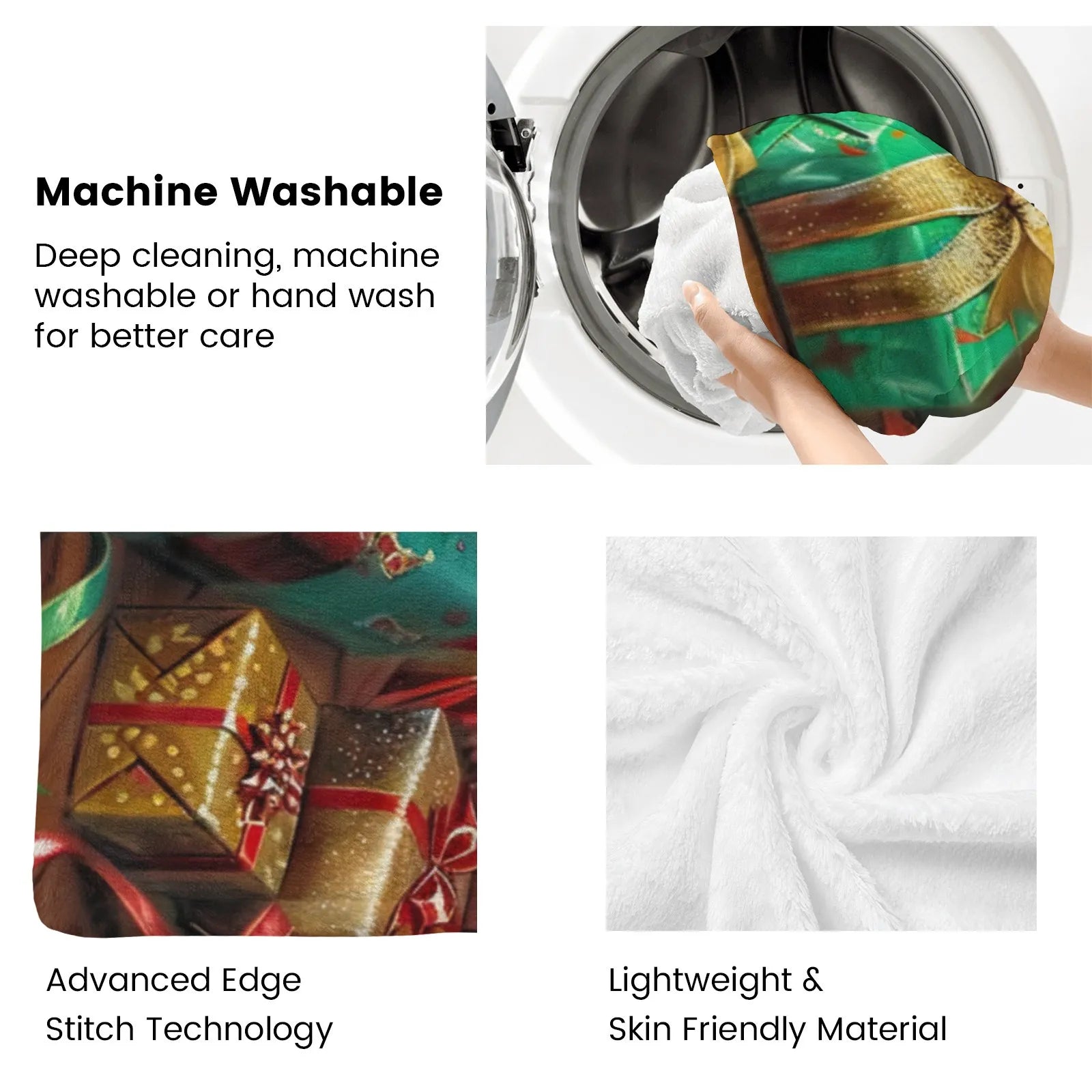 Blankets 1150g Flannel Christmas Golden Retriever With Santa Hat Holiday Fireplace Scene Weighted Baby Blankets PrintToucan - PrintToucanChrismas Gift150cm x 200cm/60"x80"