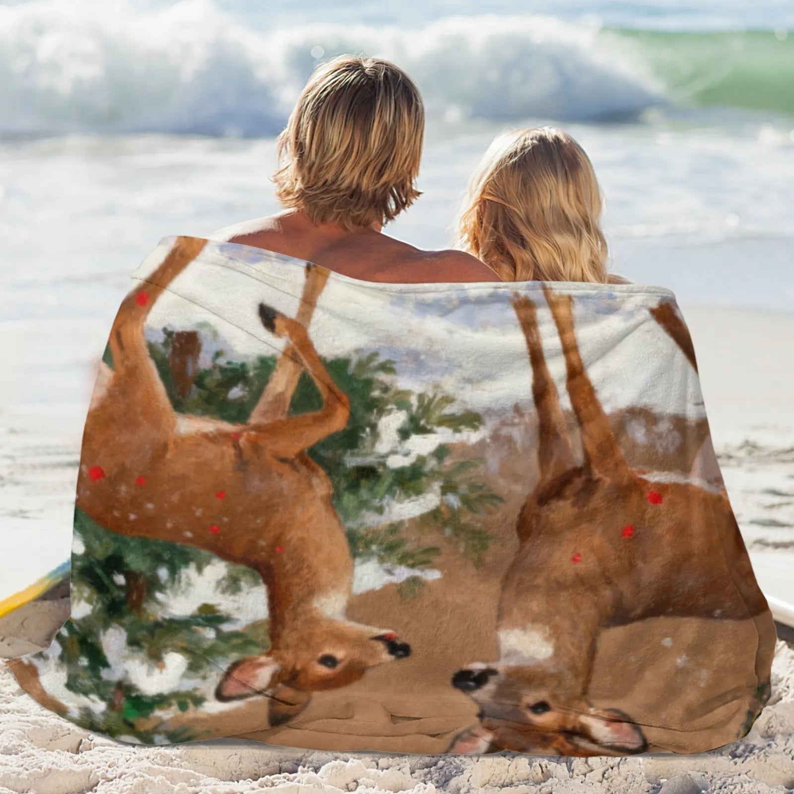 Blankets 1150g Flannel Christmas Holiday Decor Cozy Weighted Baby Blanket | PrintToucan - PrintToucanChrismas Gift150cm x 200cm/60"x80"