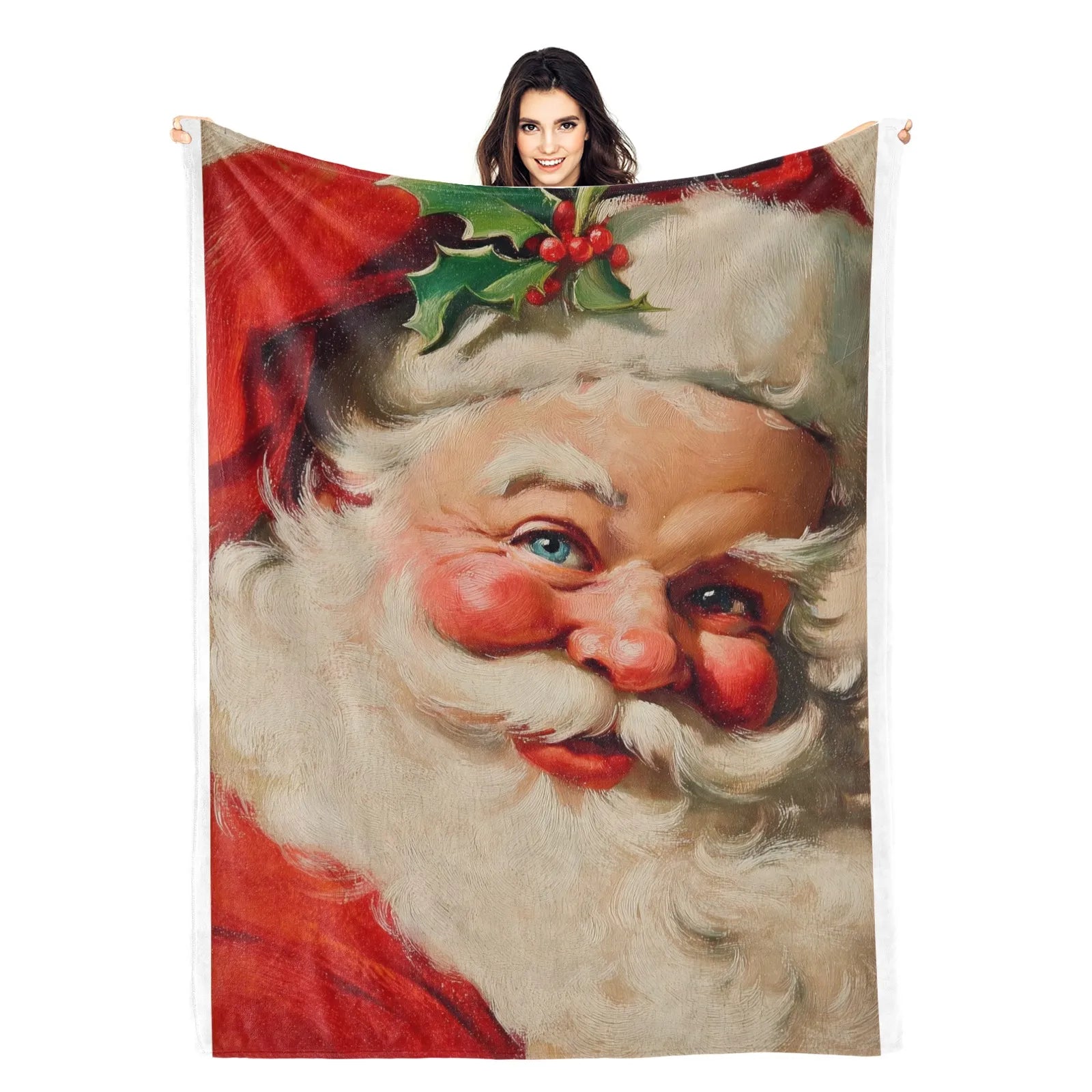 Blankets 1150g Flannel Christmas Santa Design Weighted Baby Blankets | PrintToucan - PrintToucanChrismas Gift150cm x 200cm/60"x80"
