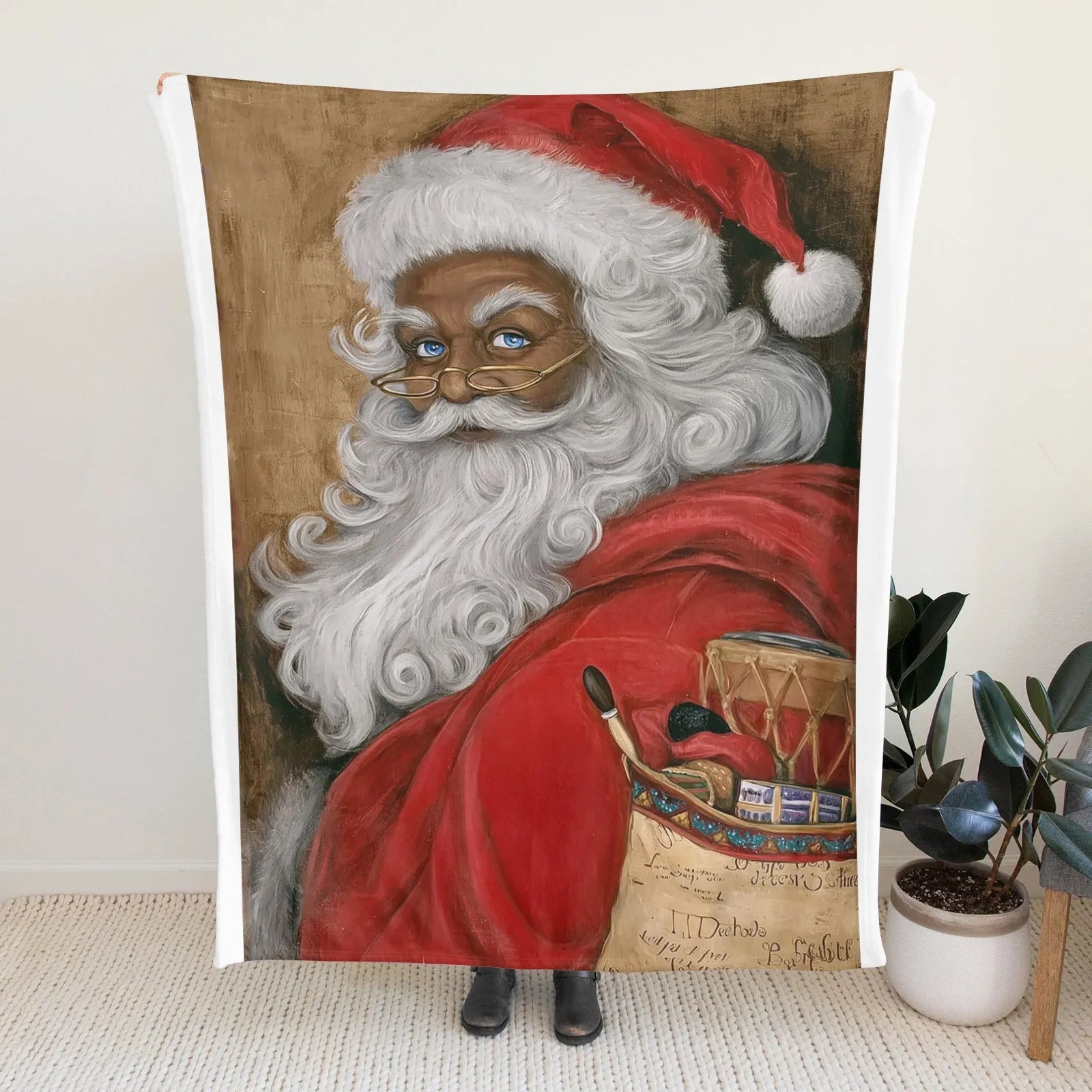 Blankets 1150g Flannel Christmas Santa Design Weighted Baby Blankets PrintToucan - PrintToucanChrismas Gift150cm x 200cm/60"x80"