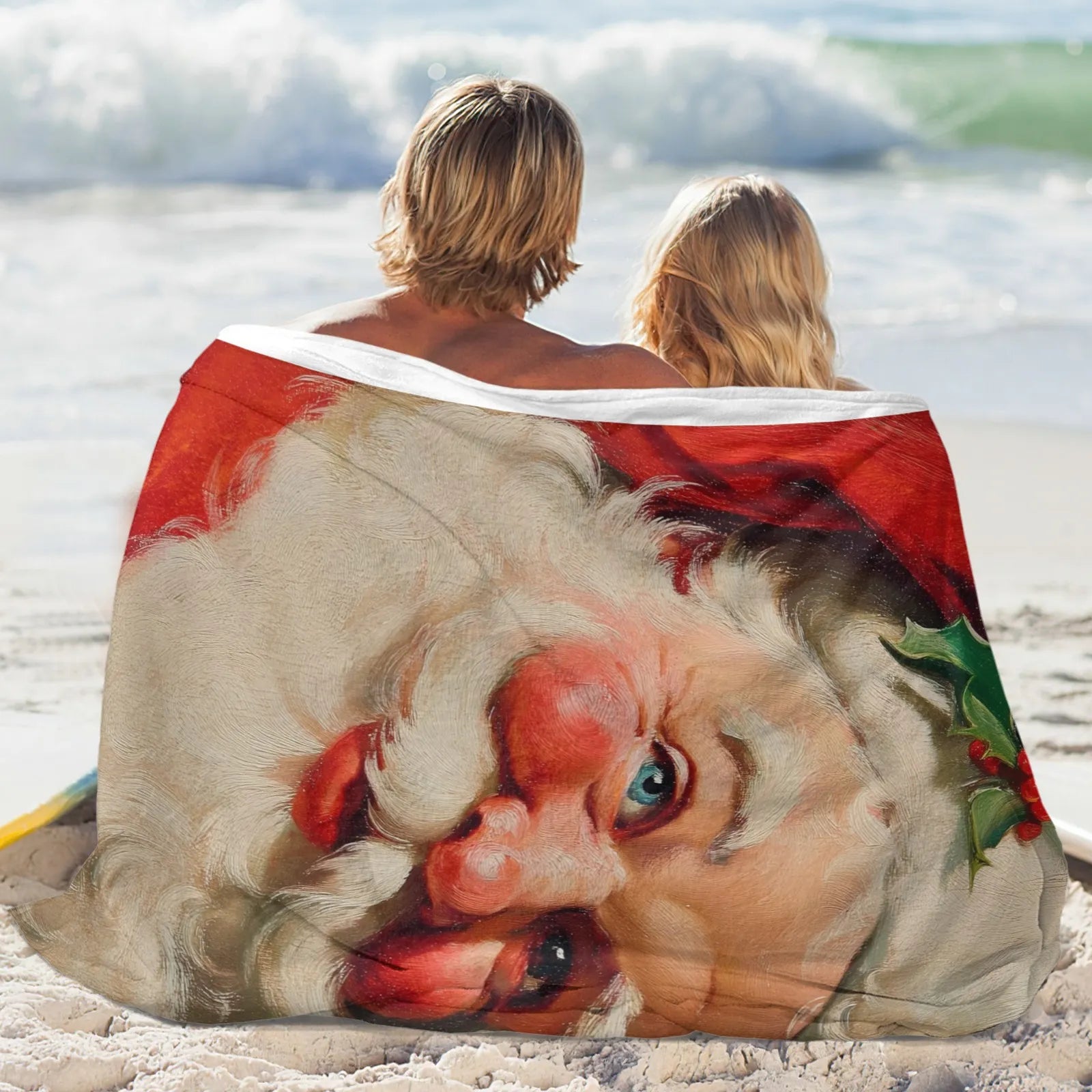 Blankets 1150g Flannel Christmas Santa Design Weighted Baby Blankets | PrintToucan - PrintToucanChrismas Gift150cm x 200cm/60"x80"