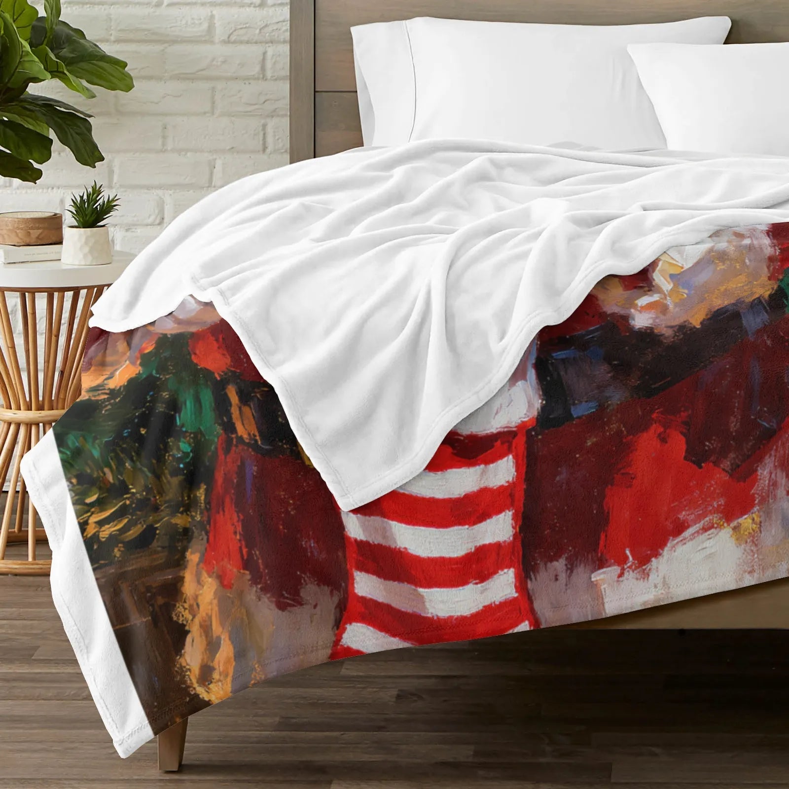 Blankets 1150g Flannel Christmas Santa Gift Scene Weighted Baby Blankets – PrintToucan - PrintToucanChrismas Gift150cm x 200cm/60"x80"