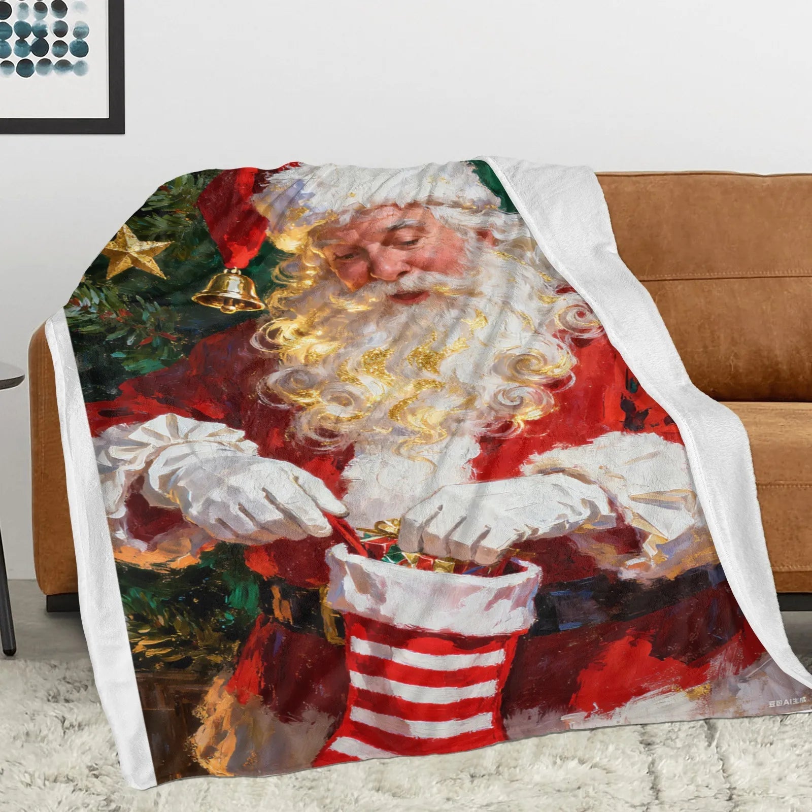 Blankets 1150g Flannel Christmas Santa Gift Scene Weighted Baby Blankets – PrintToucan - PrintToucanChrismas Gift150cm x 200cm/60"x80"