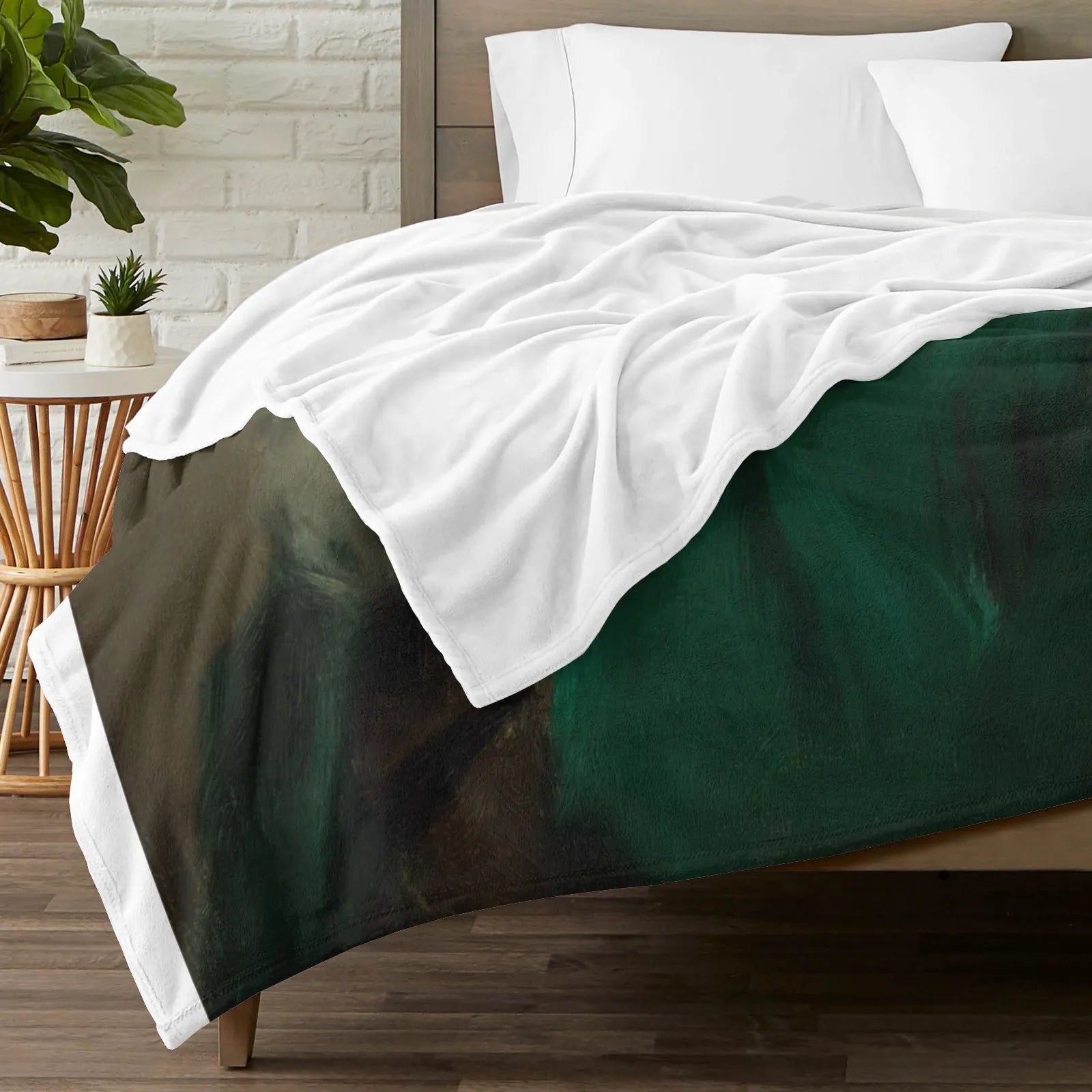 Blankets 1150g Flannel Christmas Santa Oil Painting Realistic Weighted Baby Blankets PrintToucan - PrintToucanChrismas Gift150cm x 200cm/60"x80"