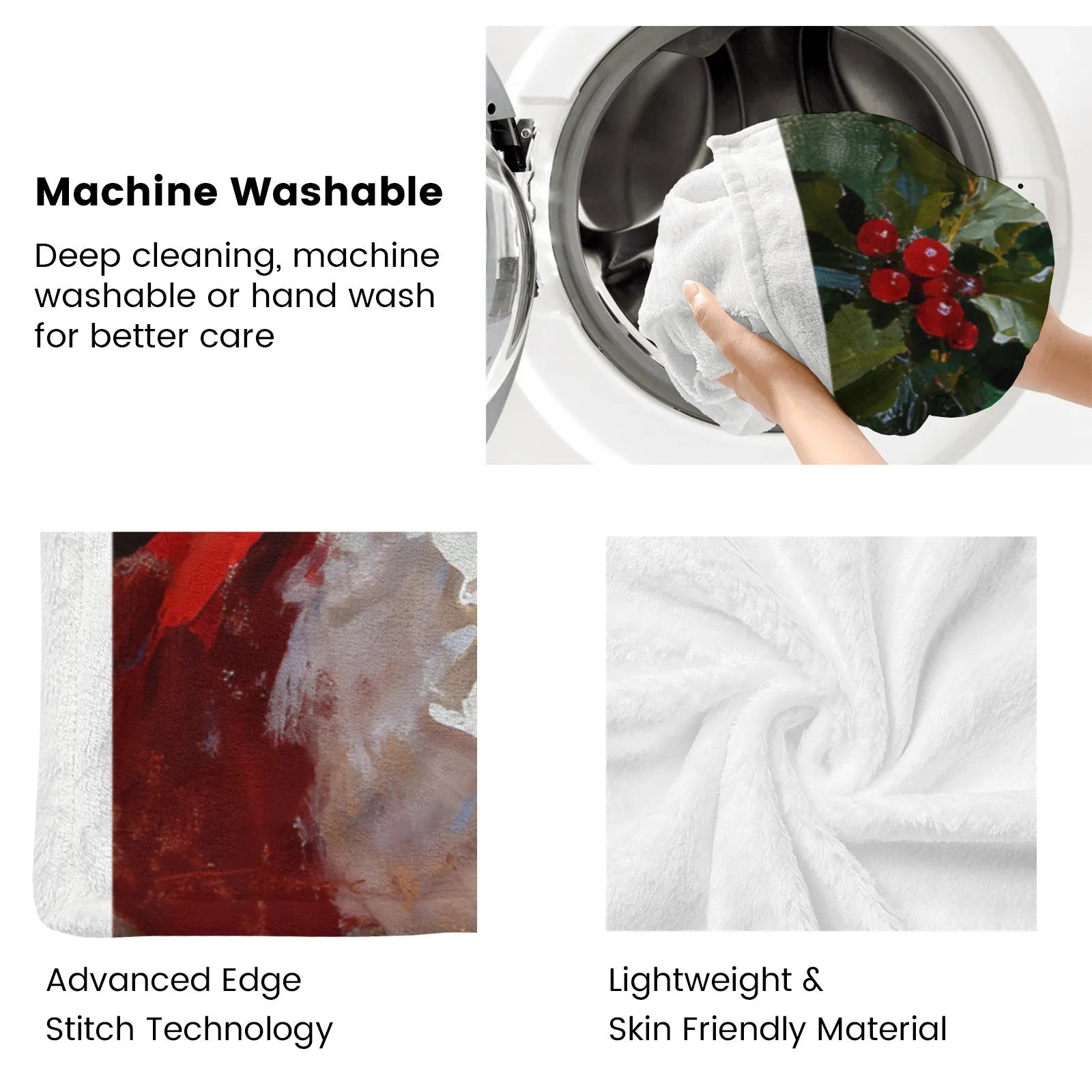 Blankets 1150g Flannel Christmas Santa Reading Scene Weighted Baby Blankets – Cozy Holiday Home Decor | Printtoucan - PrintToucanChrismas Gift150cm x 200cm/60"x80"