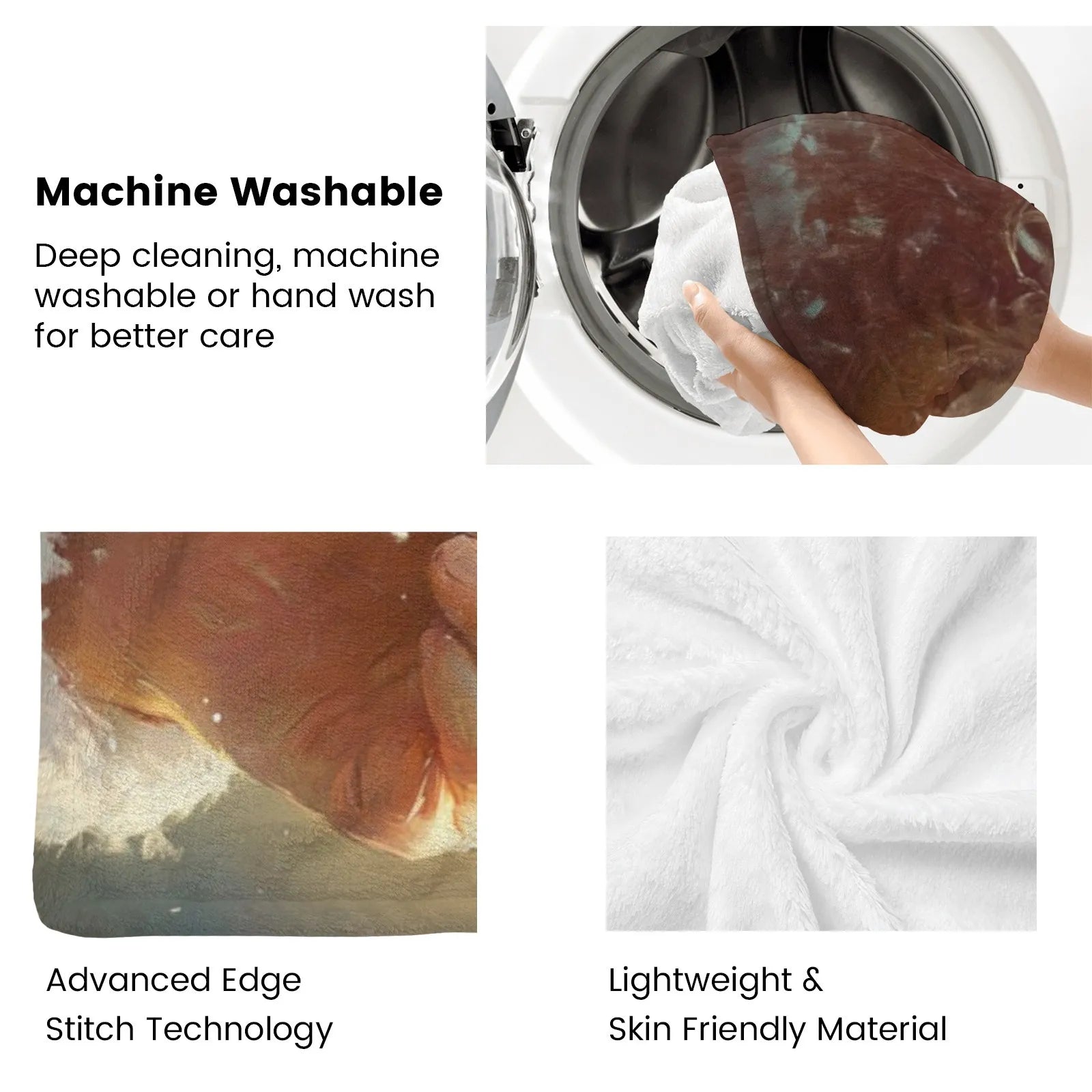 Blankets 1150g Flannel Christmas Santa with Red Bird Weighted Baby Blankets PrintToucan - PrintToucanChrismas Gift150cm x 200cm/60"x80"