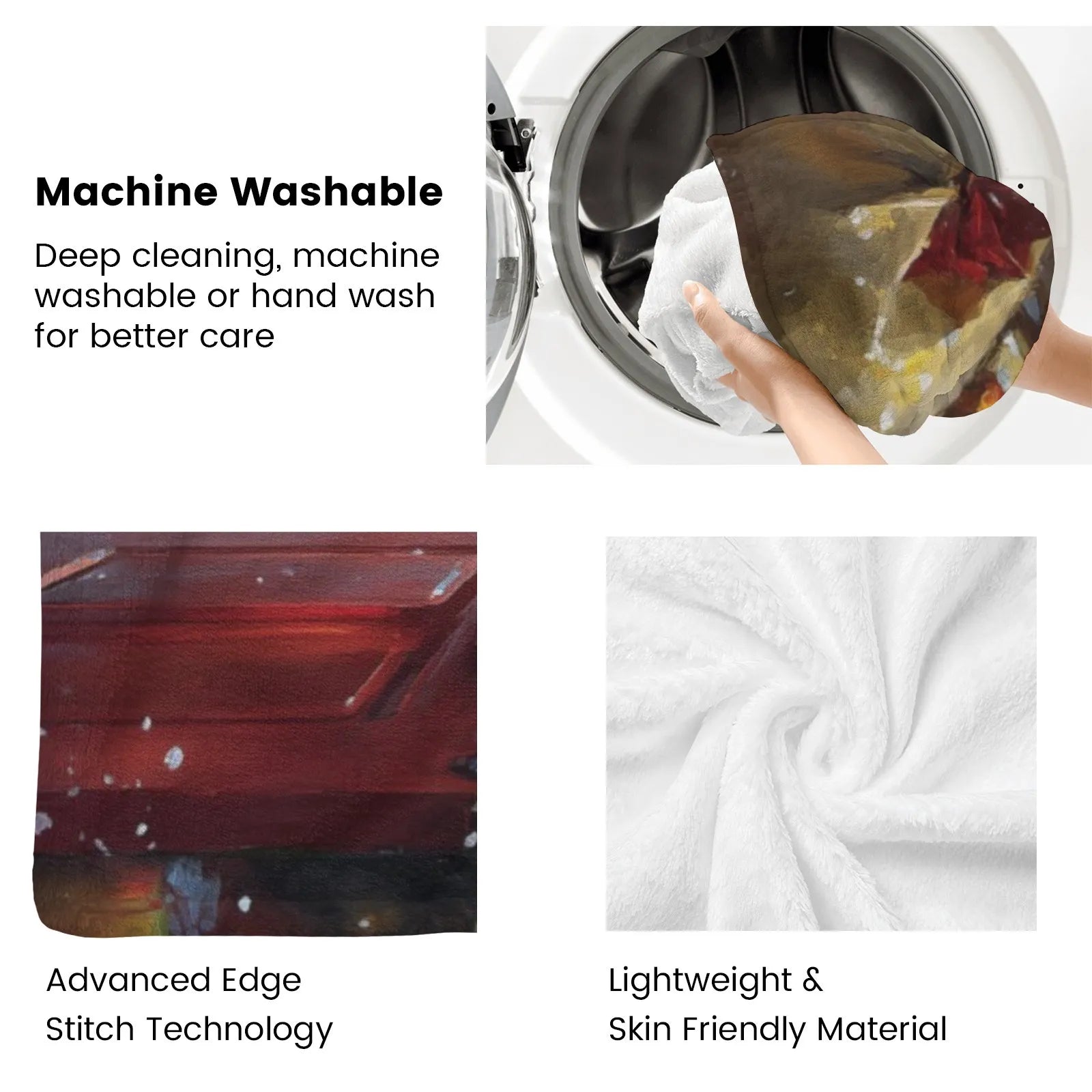 Blankets 1150g Flannel Christmas Theme Santa Holding Wooden Mug Under Lit Tree Weighted Baby Blankets PrintToucan - PrintToucanChrismas Gift150cm x 200cm/60"x80"