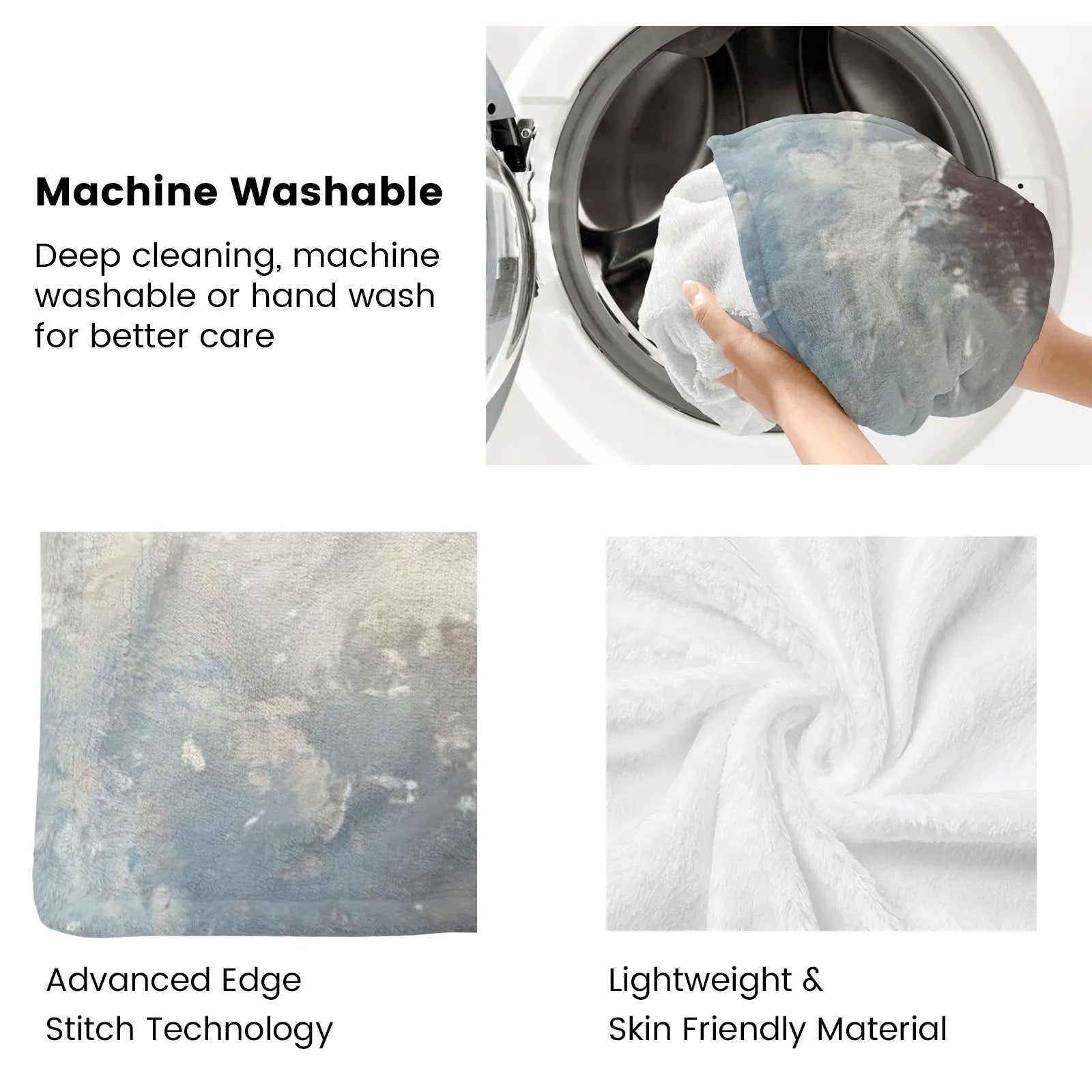 Blankets 1150g Flannel Christmas Theme Santa Riding Horse Snow Forest Scene Weighted Baby Blankets PrintToucan - PrintToucanChrismas Gift150cm x 200cm/60"x80"