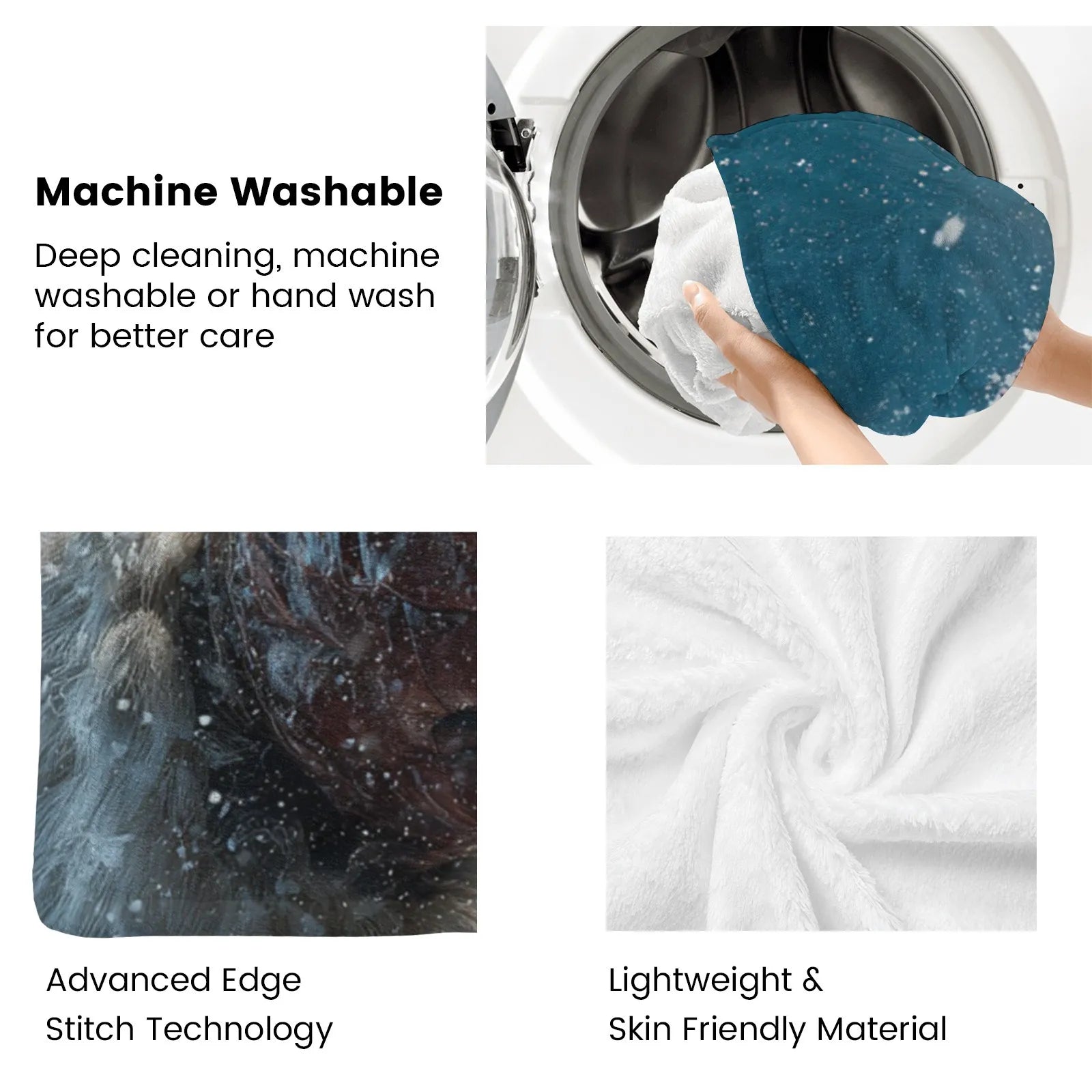 Blankets 1150g Flannel Christmas Theme Snowy Santa With Bird Weighted Baby Blankets PrintToucan - PrintToucanChrismas Gift150cm x 200cm/60"x80"