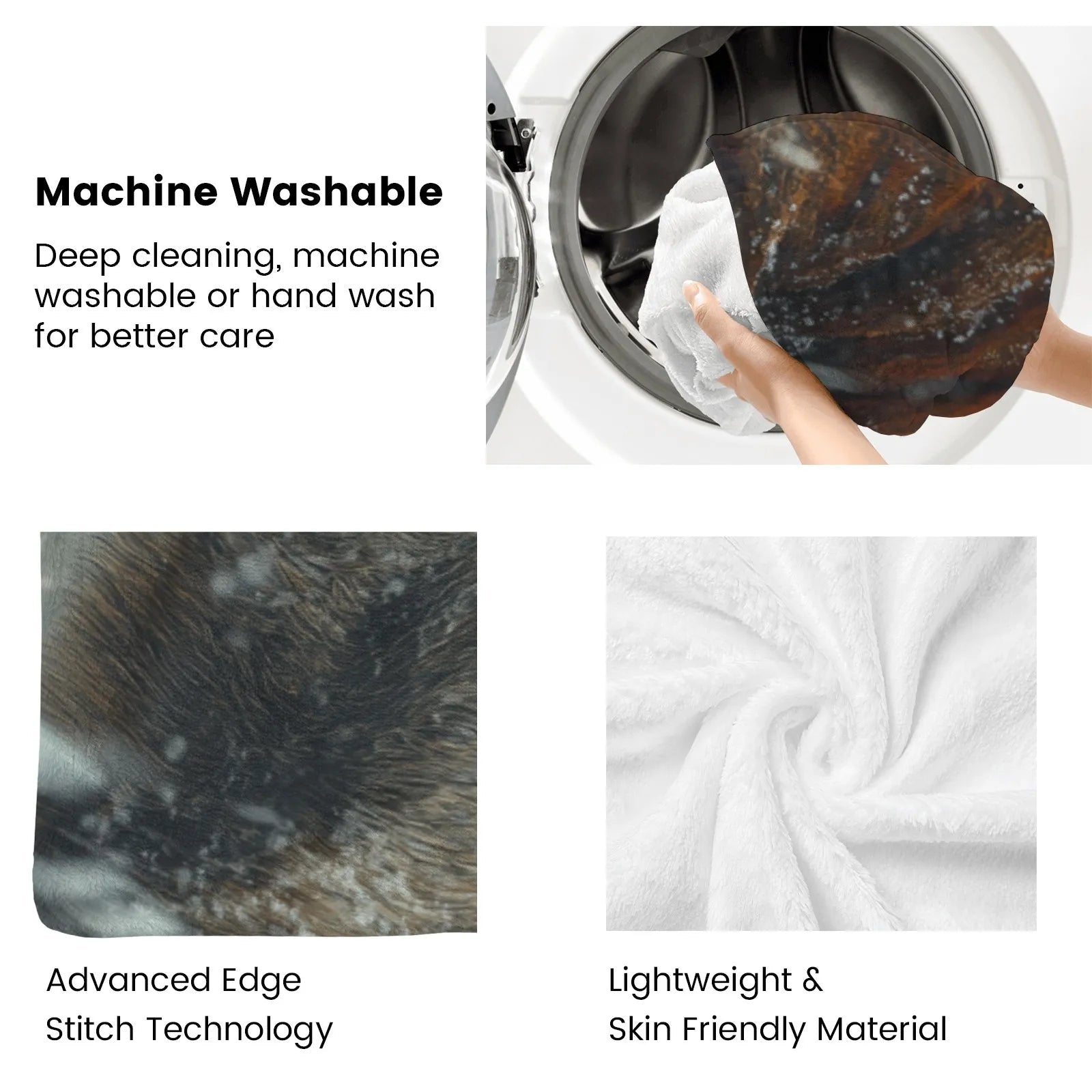 Blankets 1150g Flannel Christmas Winter Scene With Snowy Reindeer Weighted Baby Blankets PrintToucan - PrintToucanChrismas Gift150cm x 200cm/60"x80"