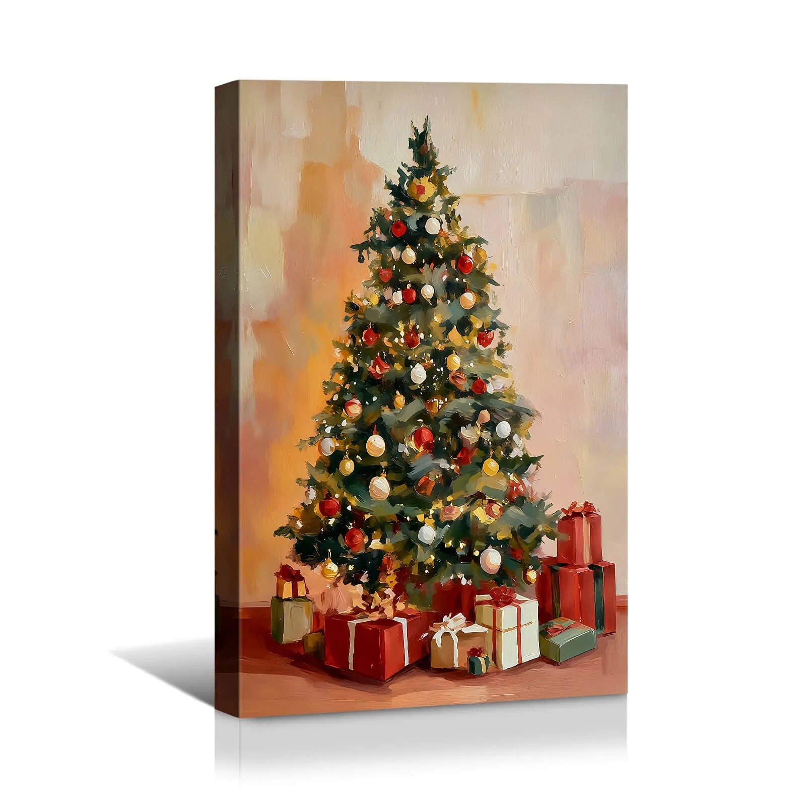 Canvas Prints Canvas Wall Art Christmas Tree With Gifts Holiday Home Decor Oil Painting Style Seasonal Art | PrintToucan - PrintToucanChrismas Gift