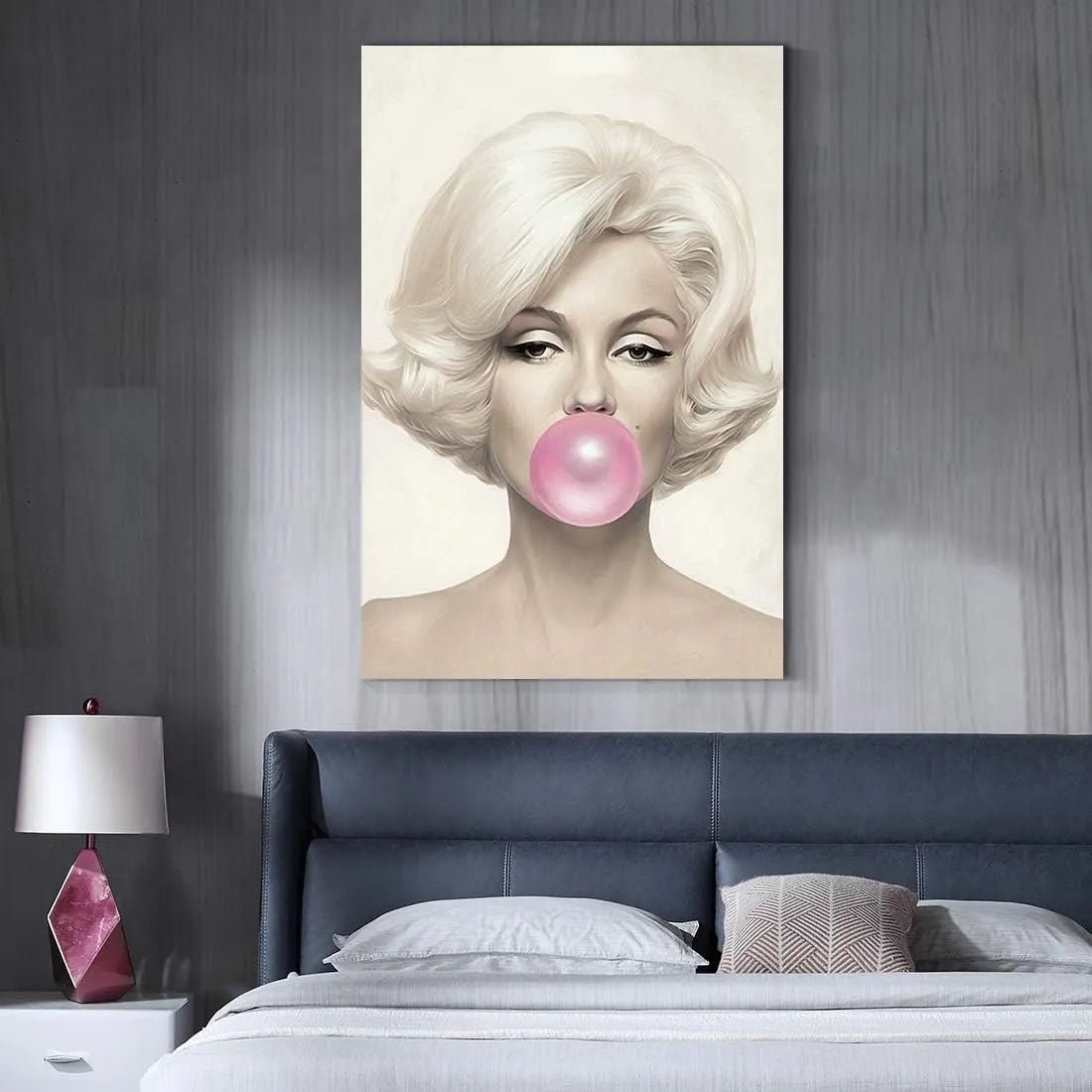 Canvas Prints Canvas Wall Art Marilyn Monroe Pink Bubblegum Vintage Home Decor Modern Aesthetic PrintToucan - PrintToucanChrismas Gift