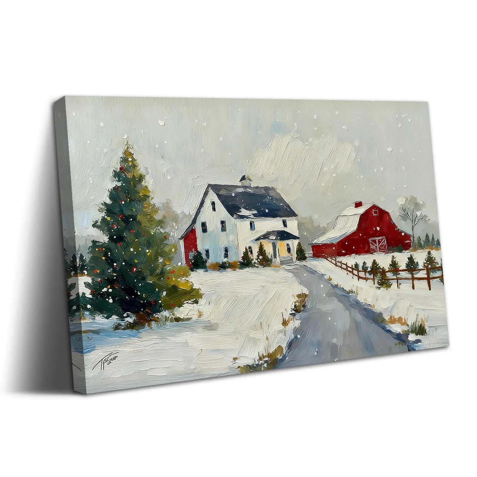 Canvas Prints Canvas Wall Art Snowy Christmas Countryside Village Holiday Home Decor | PrintToucan - PrintToucanChrismas Gift