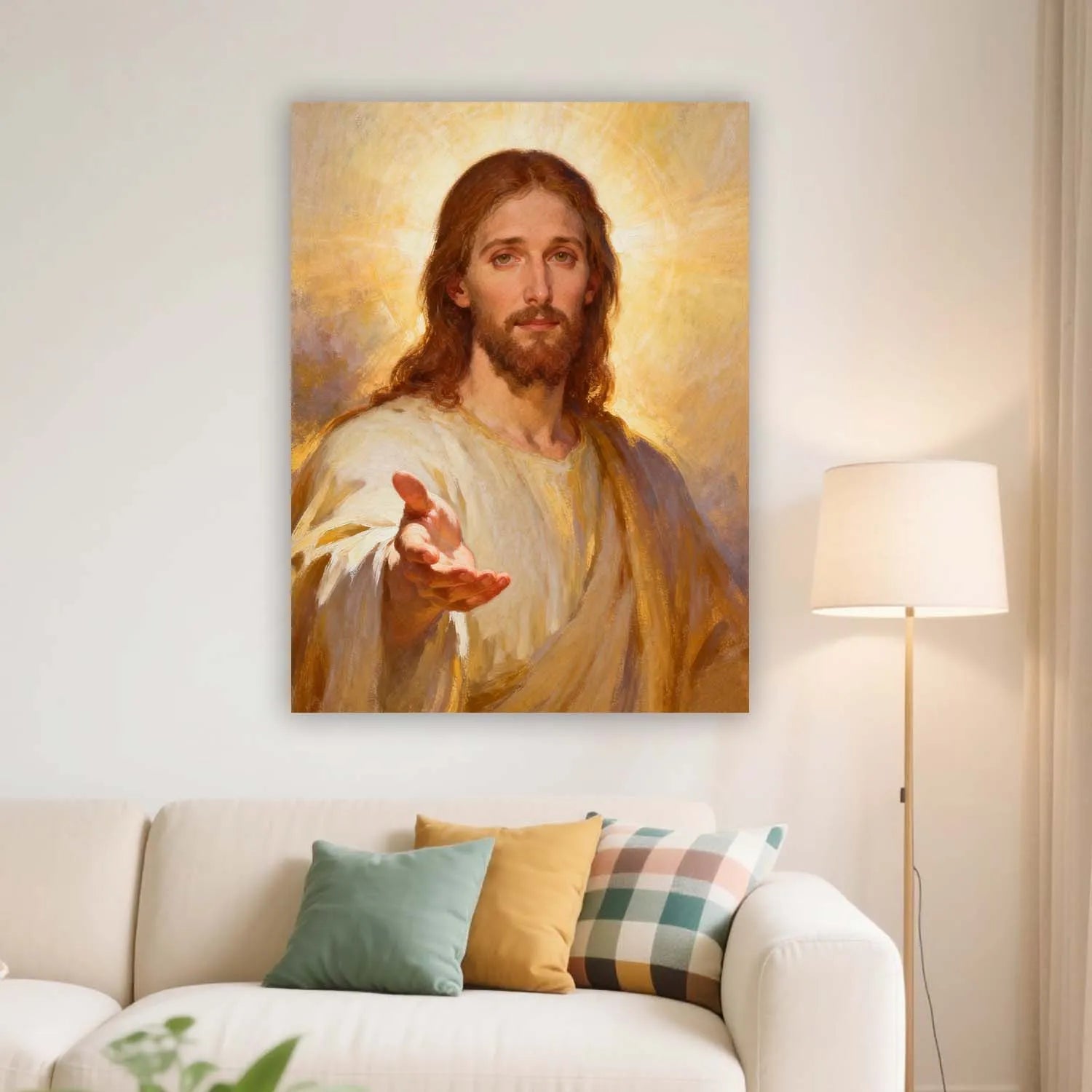 Canvas Prints Christian Wall Art Jesus Christ Reaching Out Hand Traditional Oil Painting Home Decor PrintToucan - PrintToucanChristianPrinttoucan-12 x 16-1.5‘’