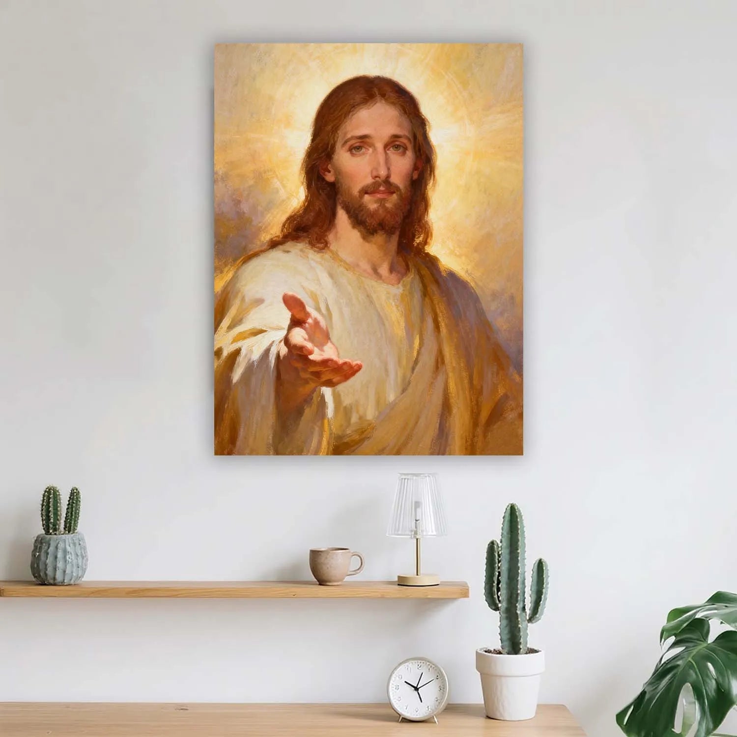 Canvas Prints Christian Wall Art Jesus Christ Reaching Out Hand Traditional Oil Painting Home Decor PrintToucan - PrintToucanChristianPrinttoucan-12 x 16-1.5‘’
