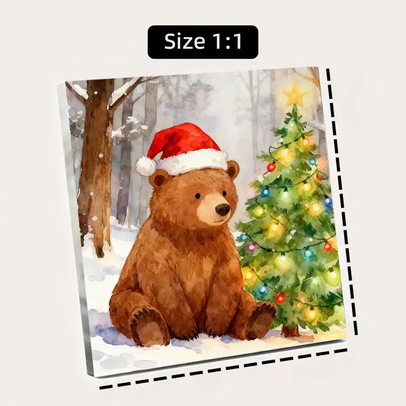 Canvas Prints Christmas Bear With Gingerbread – Holiday Home Decor Print Photos | PrintToucan - PrintToucanChrismas Gift
