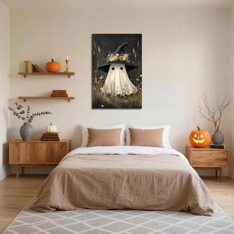Canvas Prints Cute Ghost with Lantern Halloween Art Home Decor Wall Art Made in USA | PrintToucan - PrintToucanHome Decor1731707806873981765