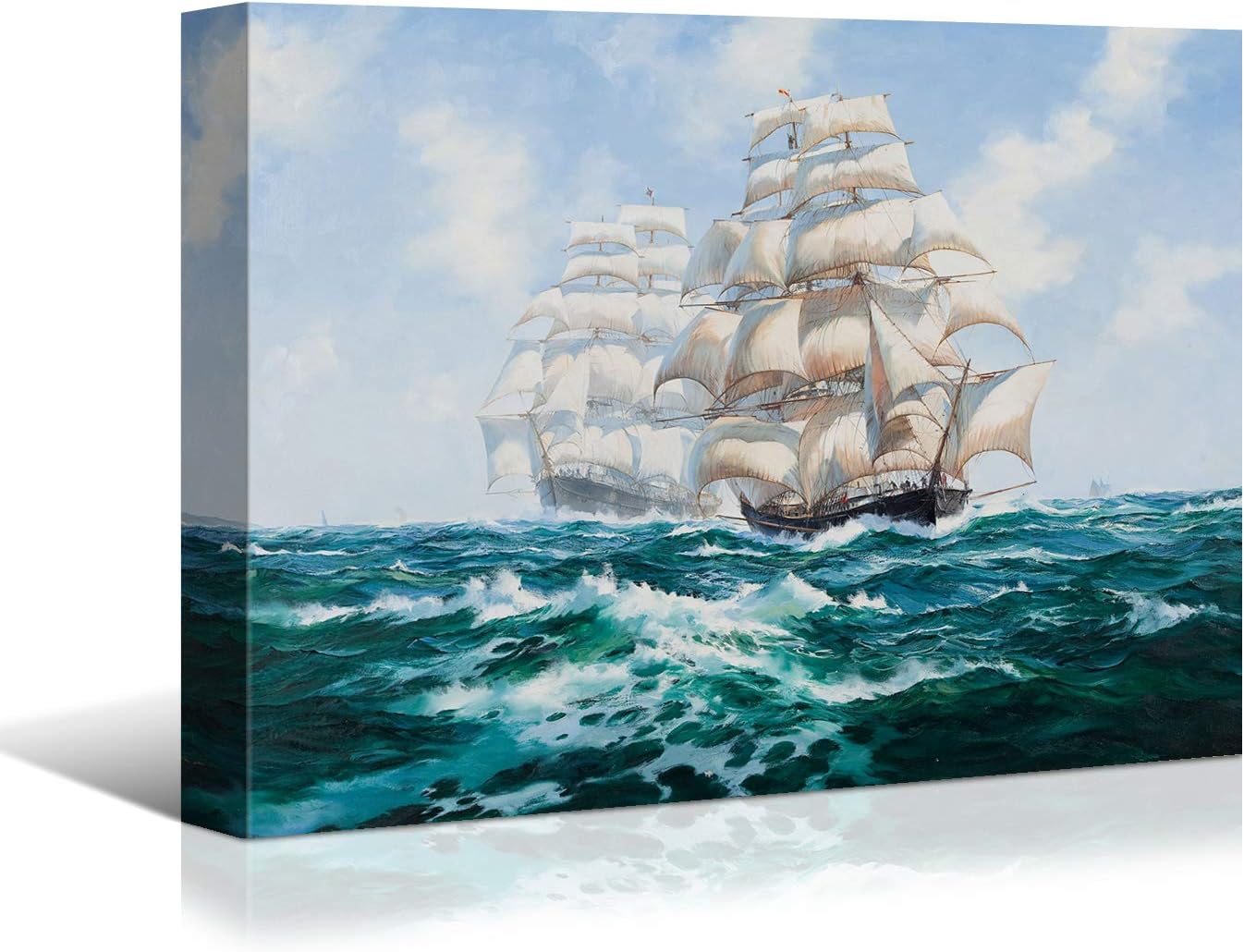 Canvas Prints Premium Ocean Theme Sailboats Wall Art Home Decor & Wall Art - PrintToucan - PrintToucanCphy-133-16L" x 1.5W"-1.5inch