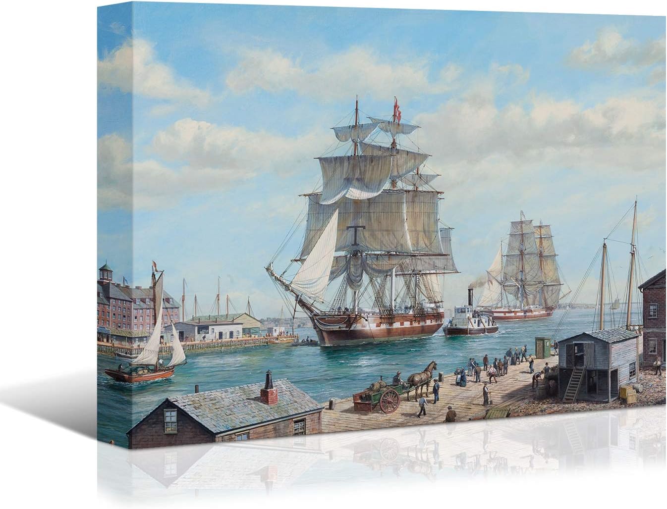 Canvas Prints Premium Ocean Theme Sailboats Wall Art Home Decor & Wall Art - PrintToucan - PrintToucanCphy-146-16"L x 12"W-1.5inch