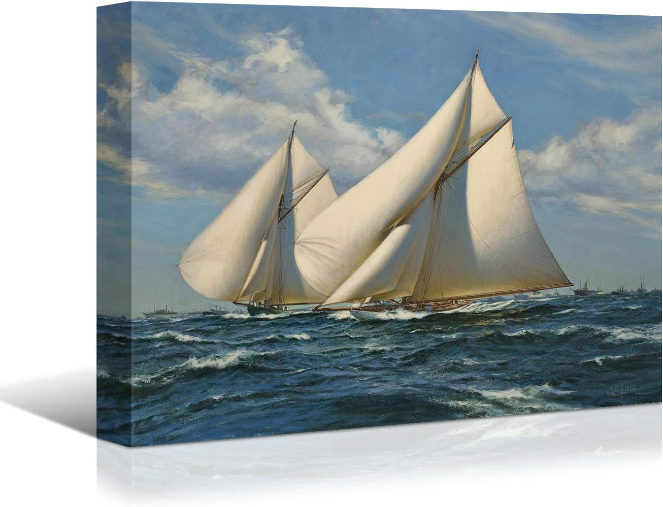 Canvas Prints Premium Ocean Theme Sailboats Wall Art Home Decor & Wall Art - PrintToucan - PrintToucanCphy-151-16"L x 12"W-1.5inch