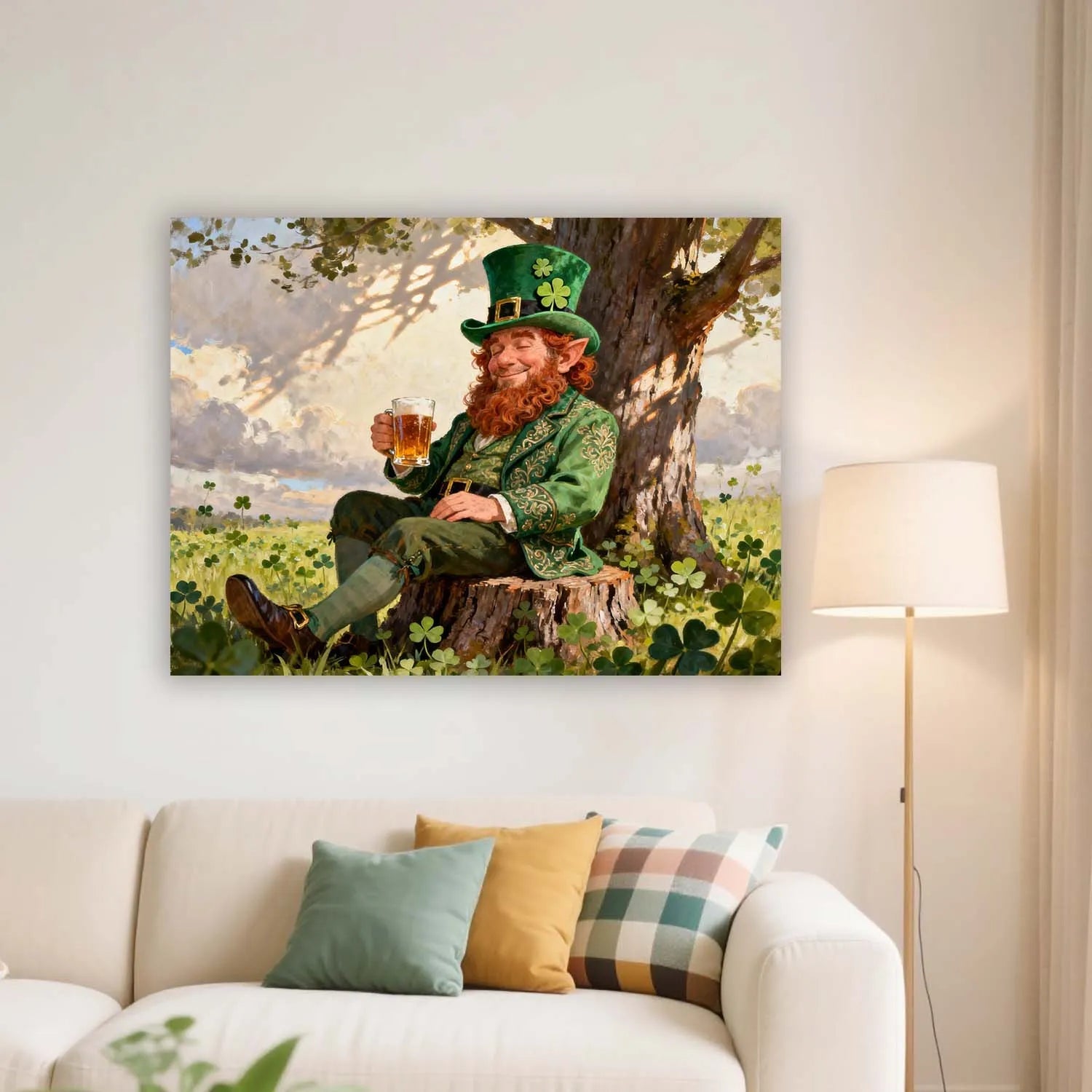 Canvas Prints St. Patrick’s Day Leprechaun Wall Art Rustic Irish Folklore Home Decor PrintToucan - PrintToucanSt. Patrick’s DayPrinttoucan-12 x 16-1.5‘’