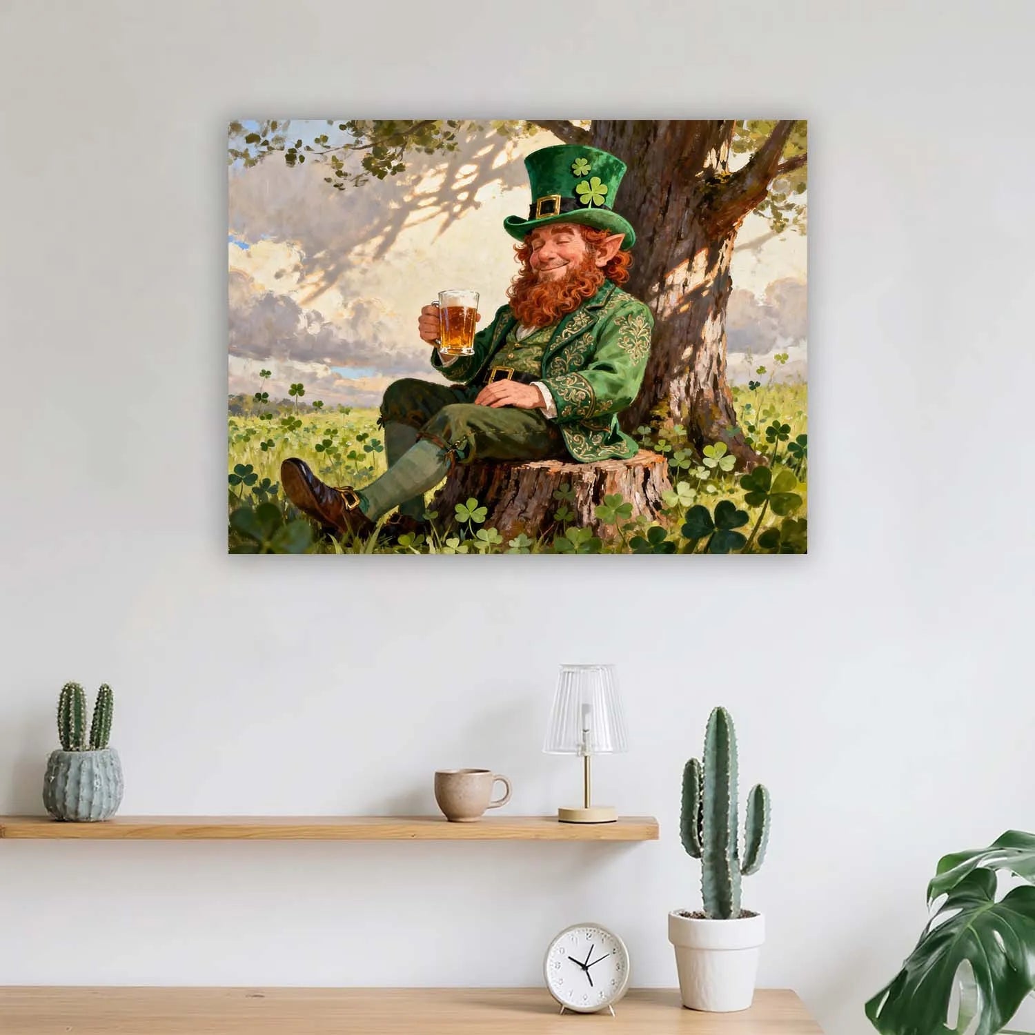 Canvas Prints St. Patrick’s Day Leprechaun Wall Art Rustic Irish Folklore Home Decor PrintToucan - PrintToucanSt. Patrick’s DayPrinttoucan-12 x 16-1.5‘’
