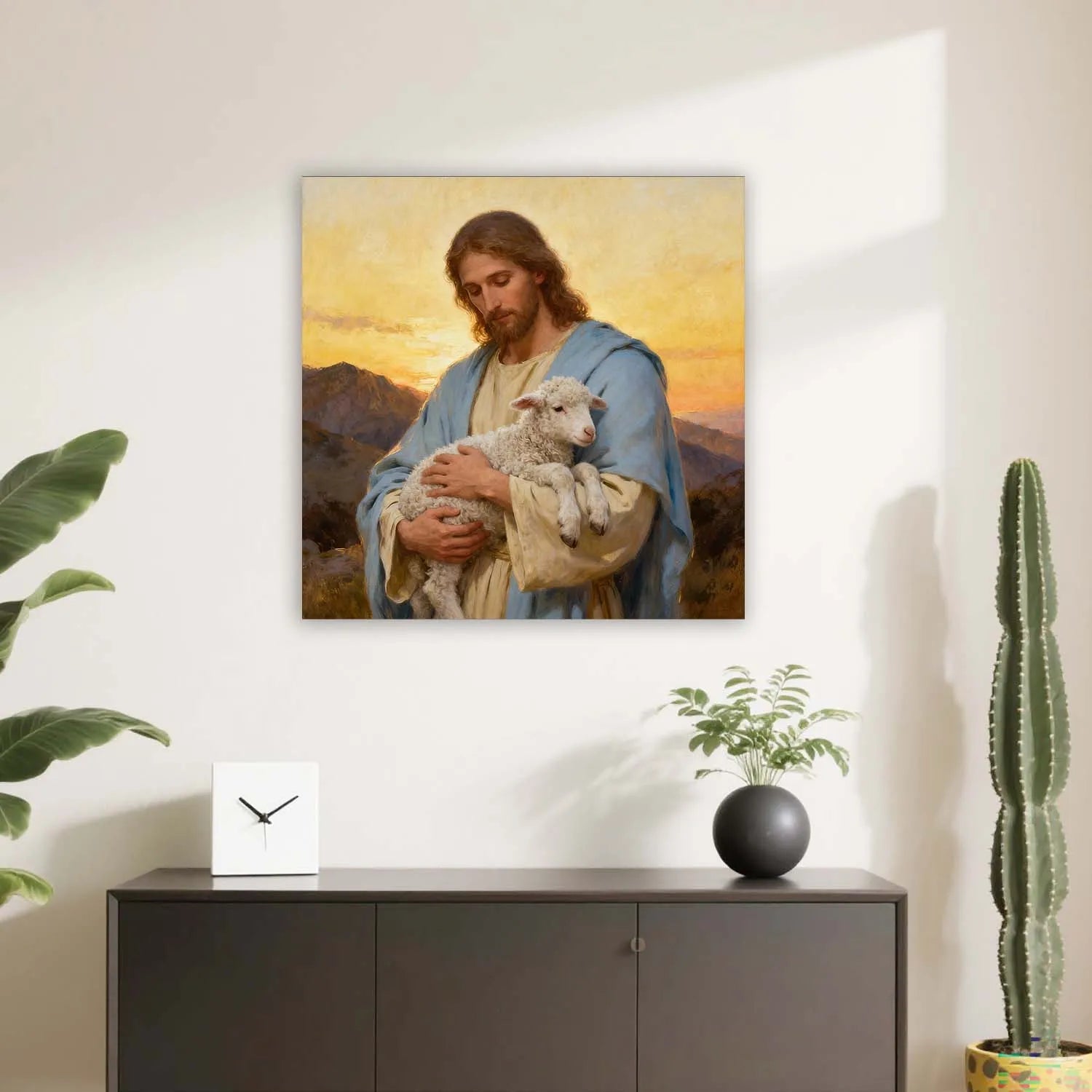 Canvas Prints Thick Canvas Christian Wall Art Jesus The Good Shepherd Christian Art PrintToucan - PrintToucanChristianPrinttoucan-12 x 16-1.5‘’