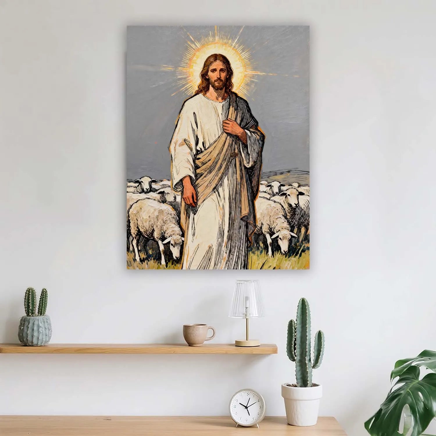 Canvas Prints Thick Canvas Christian Wall Art Jesus The Good Shepherd Christian Art PrintToucan - PrintToucanChristianPrinttoucan-12 x 16-1.5‘’