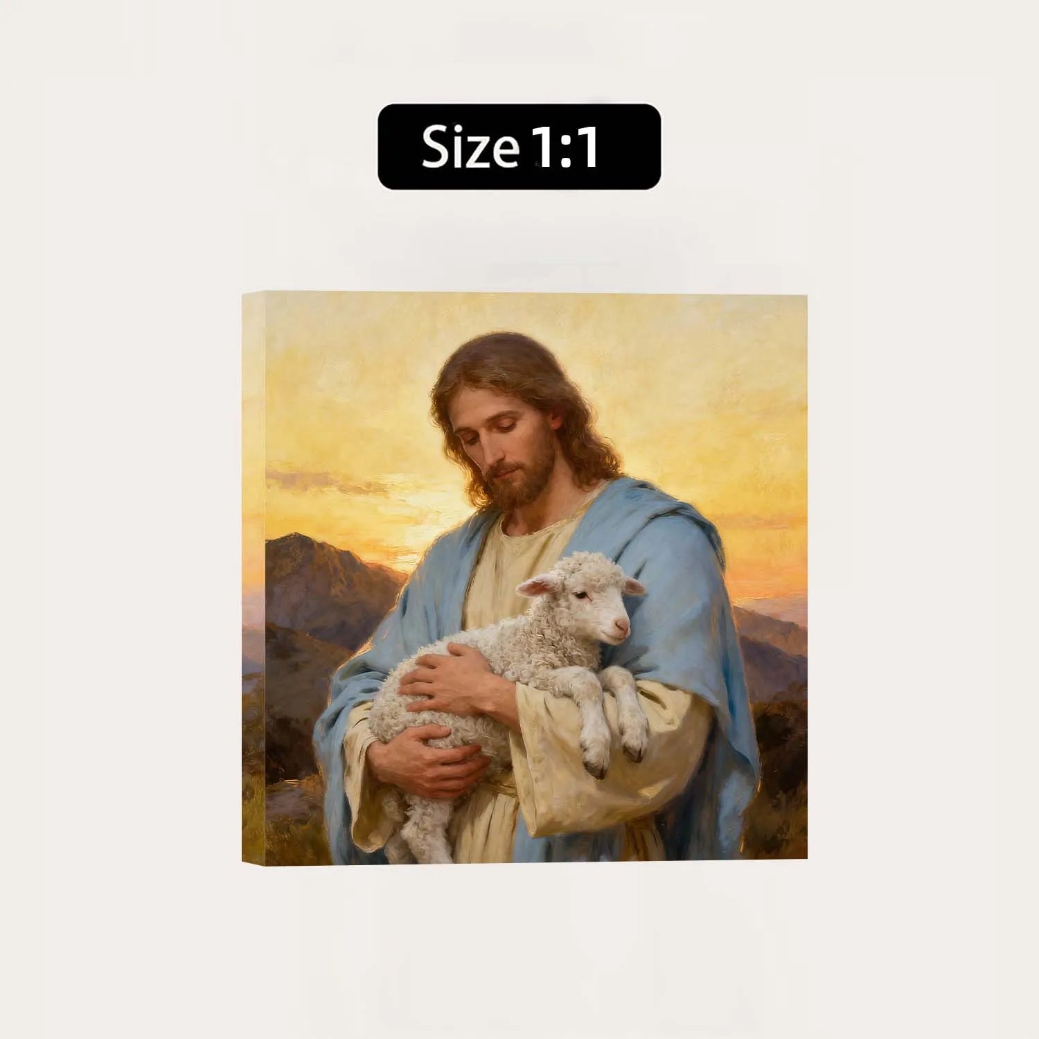 Canvas Prints Thick Canvas Christian Wall Art Jesus The Good Shepherd Christian Art PrintToucan - PrintToucanChristianPrinttoucan-12 x 16-1.5‘’