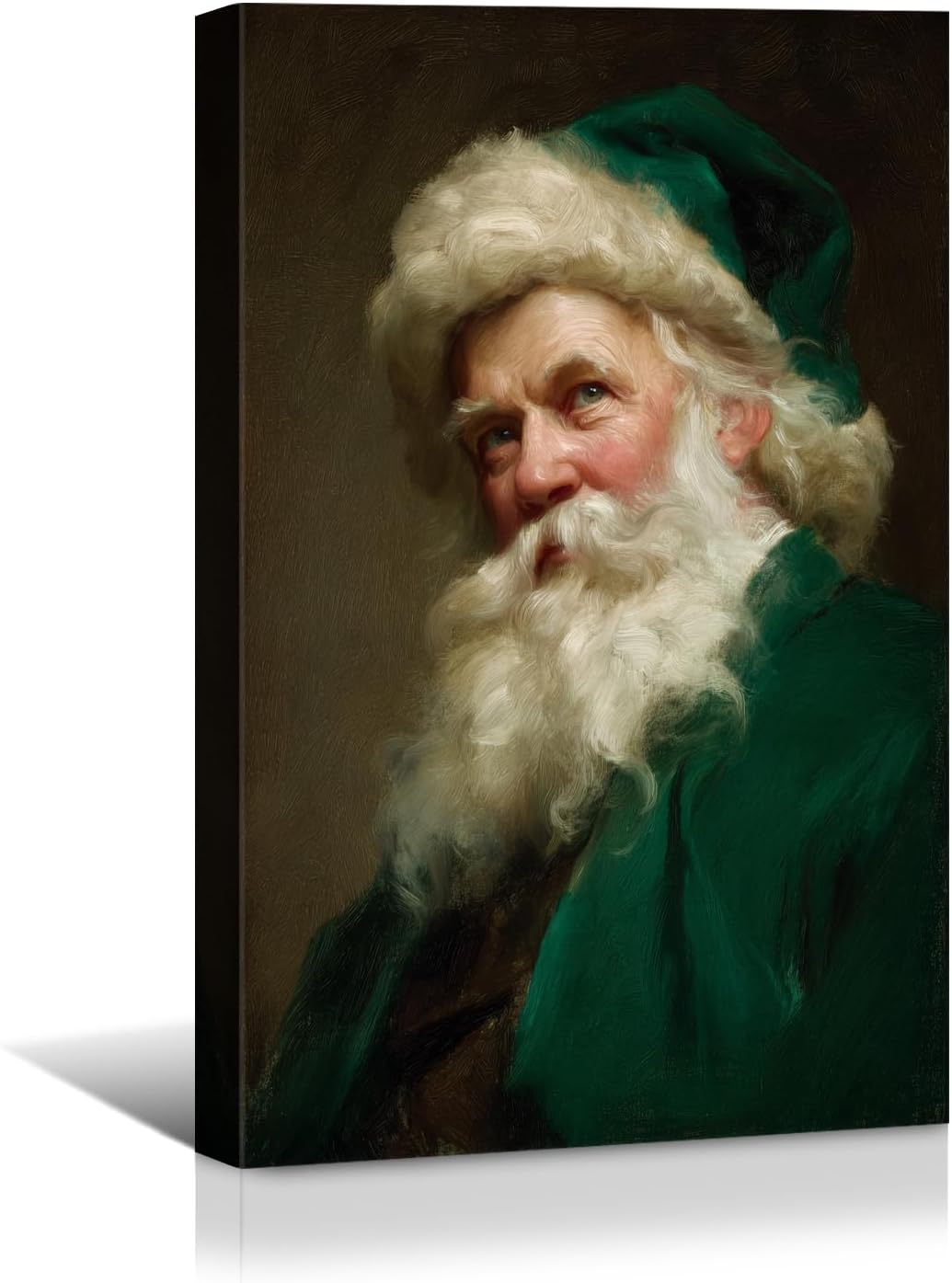 Canvas Prints Vintage Santa & Cardinal Bird Christmas Theme Home Decor Wall Art – PrintToucan - PrintToucanCMPOP05-12L" x 16W"