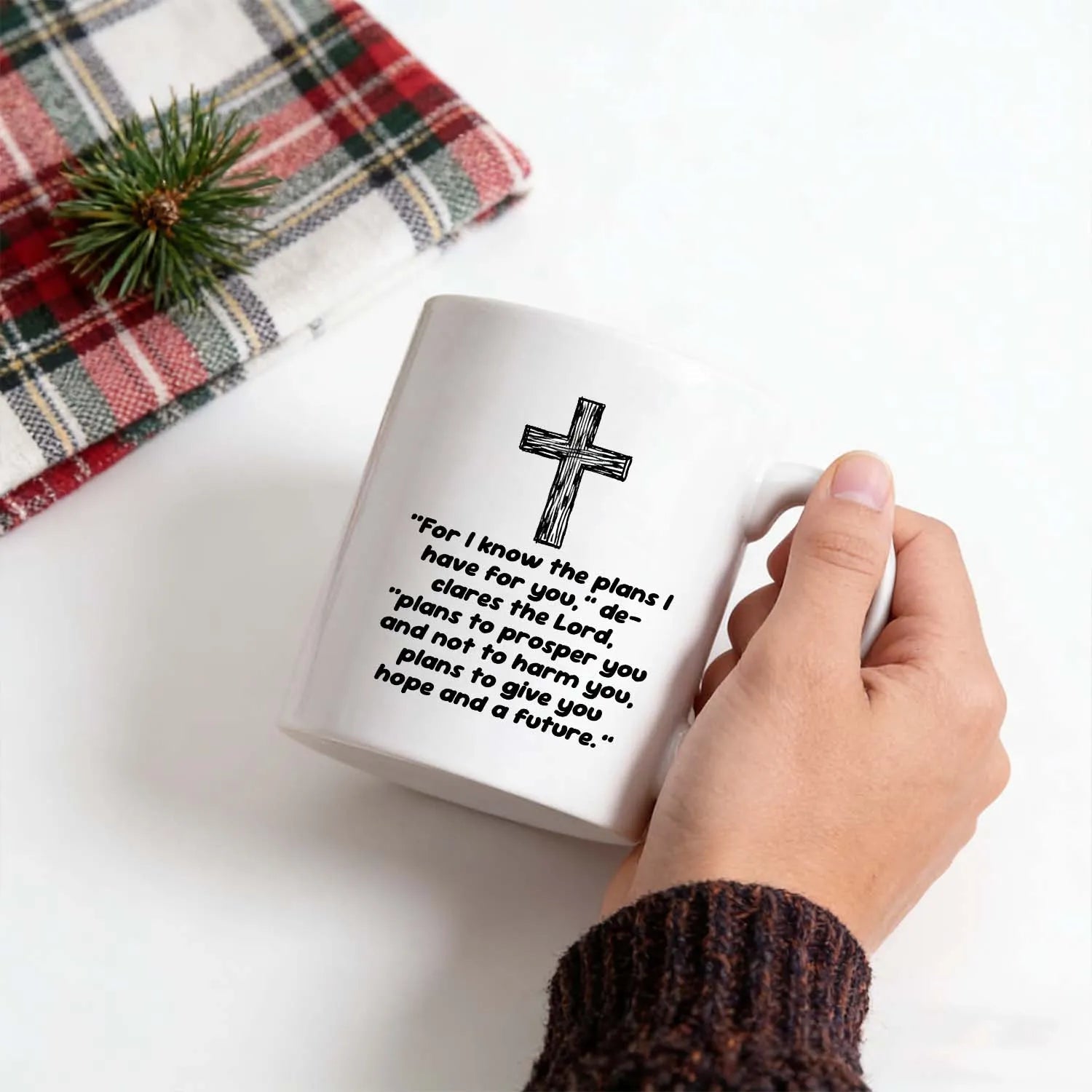 Christian Mug Jeremiah 29:11 Bible Verse Cross Coffee Cup Encouragement Faith Gift PrintToucan - PrintToucanDrinkwarePT-MUG-11OZ-LOVERS